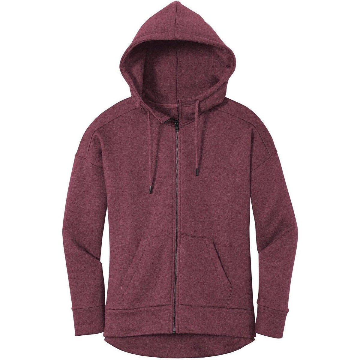 no-logo District Ladies Perfect Weight Fleece Drop Shoulder Full-Zip Hoodie