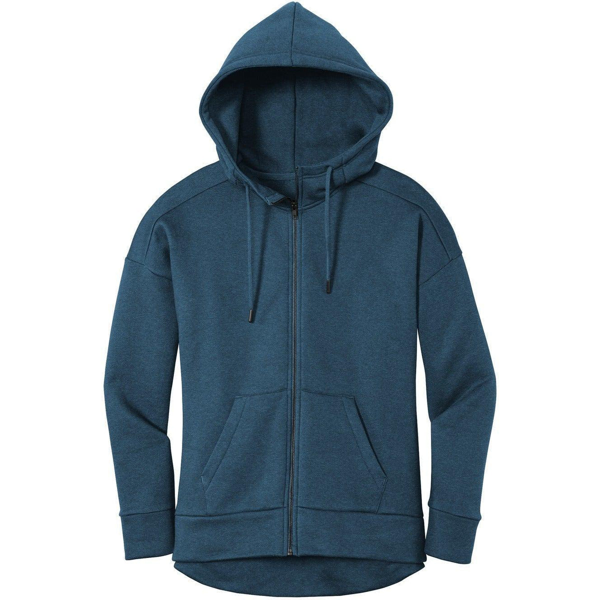 no-logo District Ladies Perfect Weight Fleece Drop Shoulder Full-Zip Hoodie