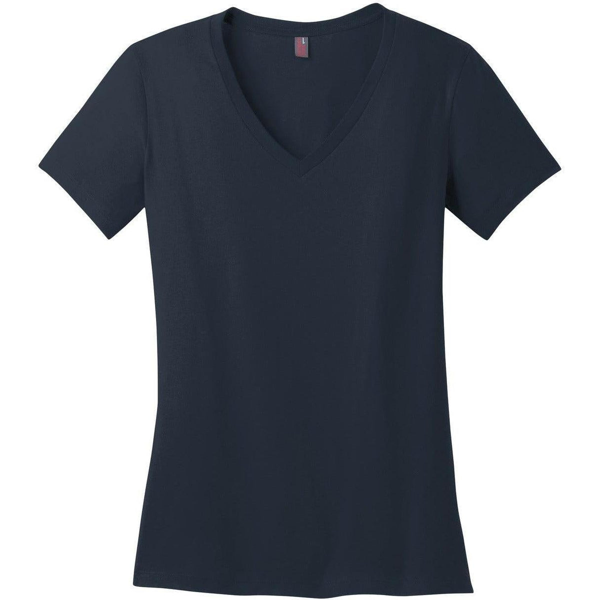 no-logo District Women's Perfect Weight V-Neck Tee-Polos-District-New Navy-XS-Thread Logic