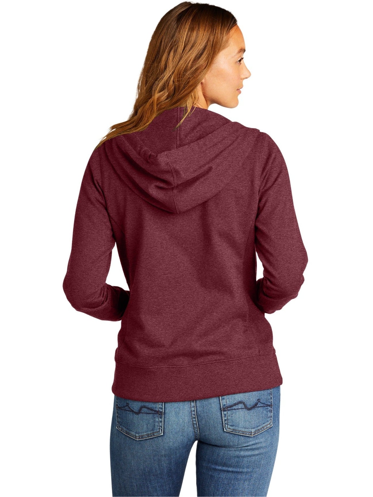 no-logo District Ladies Re-Fleece Full-Zip Hoodie-Regular-District-Thread Logic