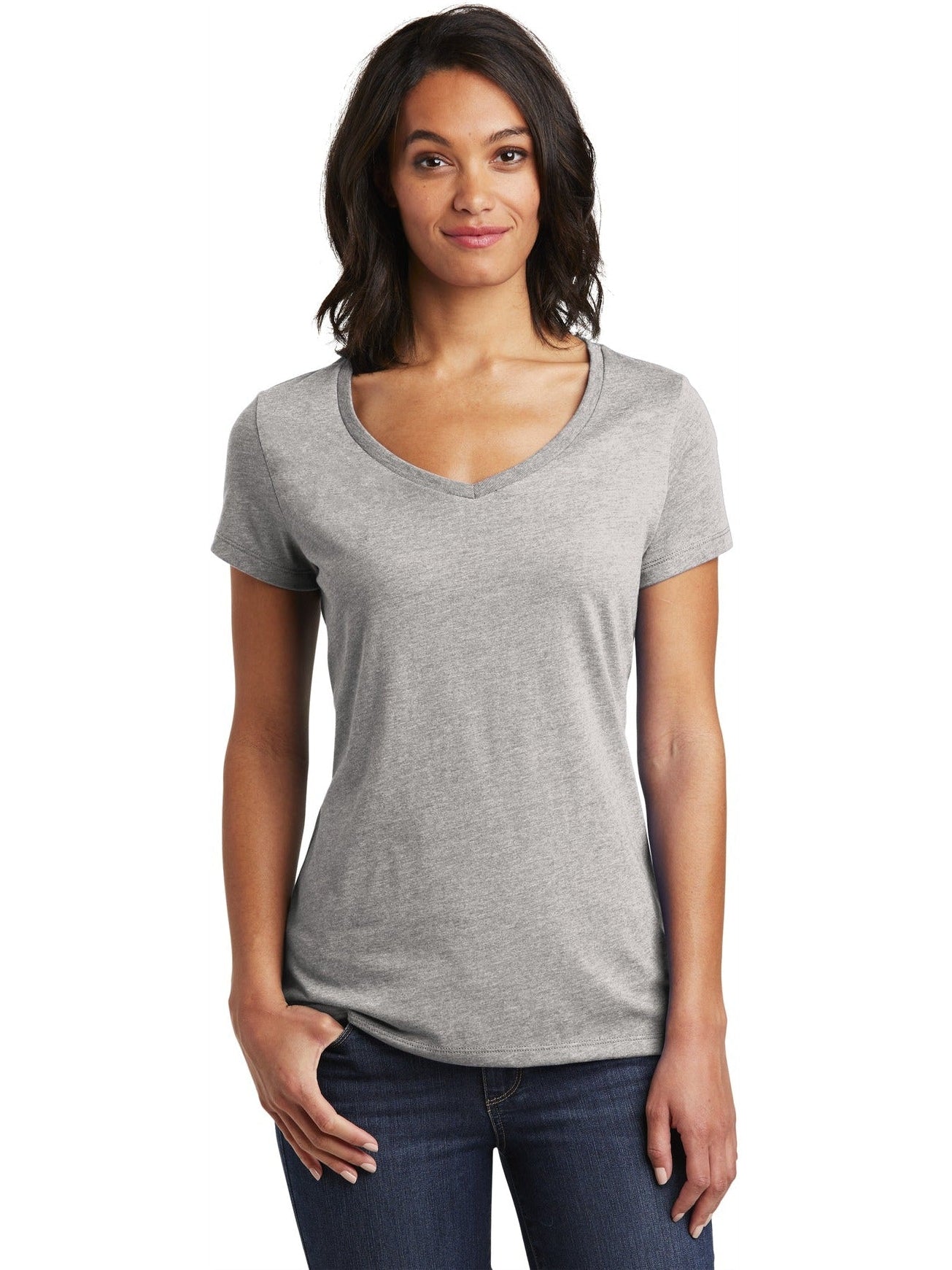 no-logo District Ladies Very Important Tee V-Neck-Regular-District-Thread Logic
