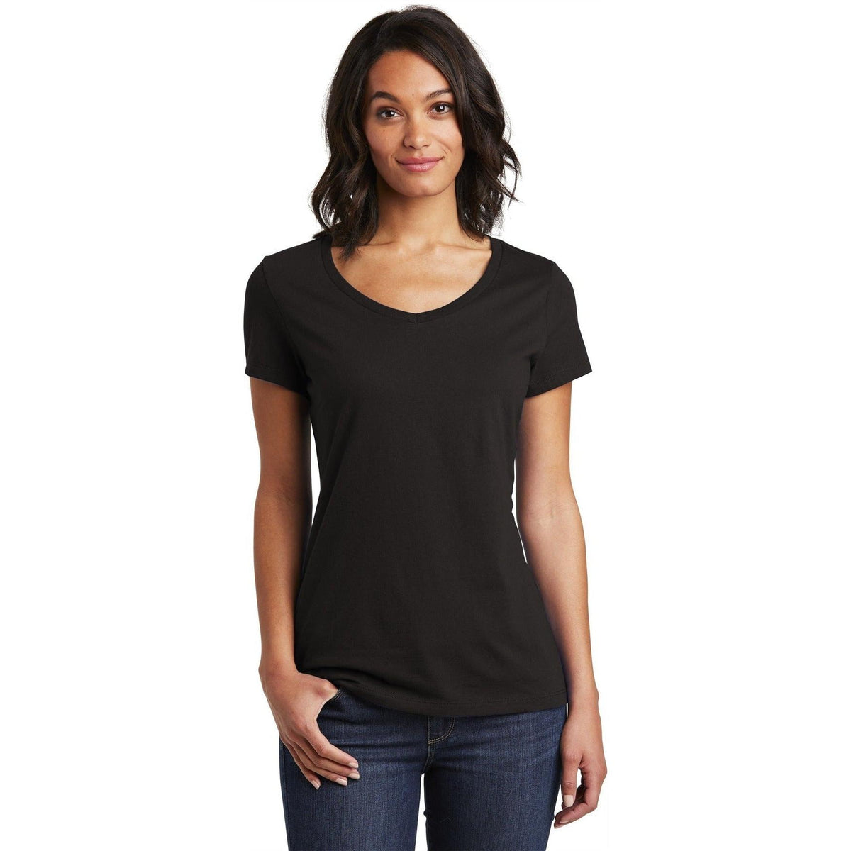 no-logo District Ladies Very Important Tee V-Neck-Regular-District-Thread Logic