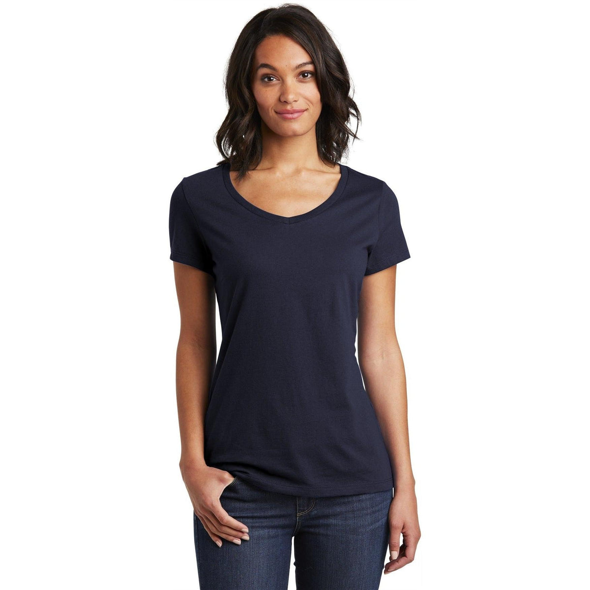 no-logo District Ladies Very Important Tee V-Neck-Regular-District-Thread Logic