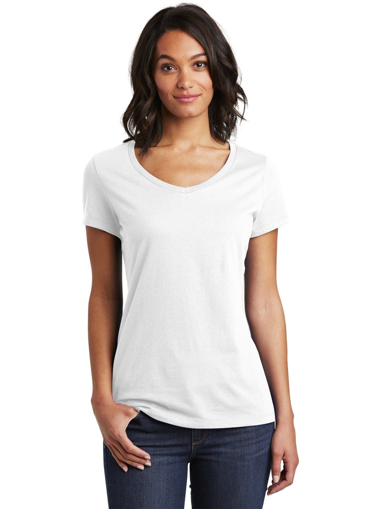 no-logo District Ladies Very Important Tee V-Neck-Regular-District-Thread Logic