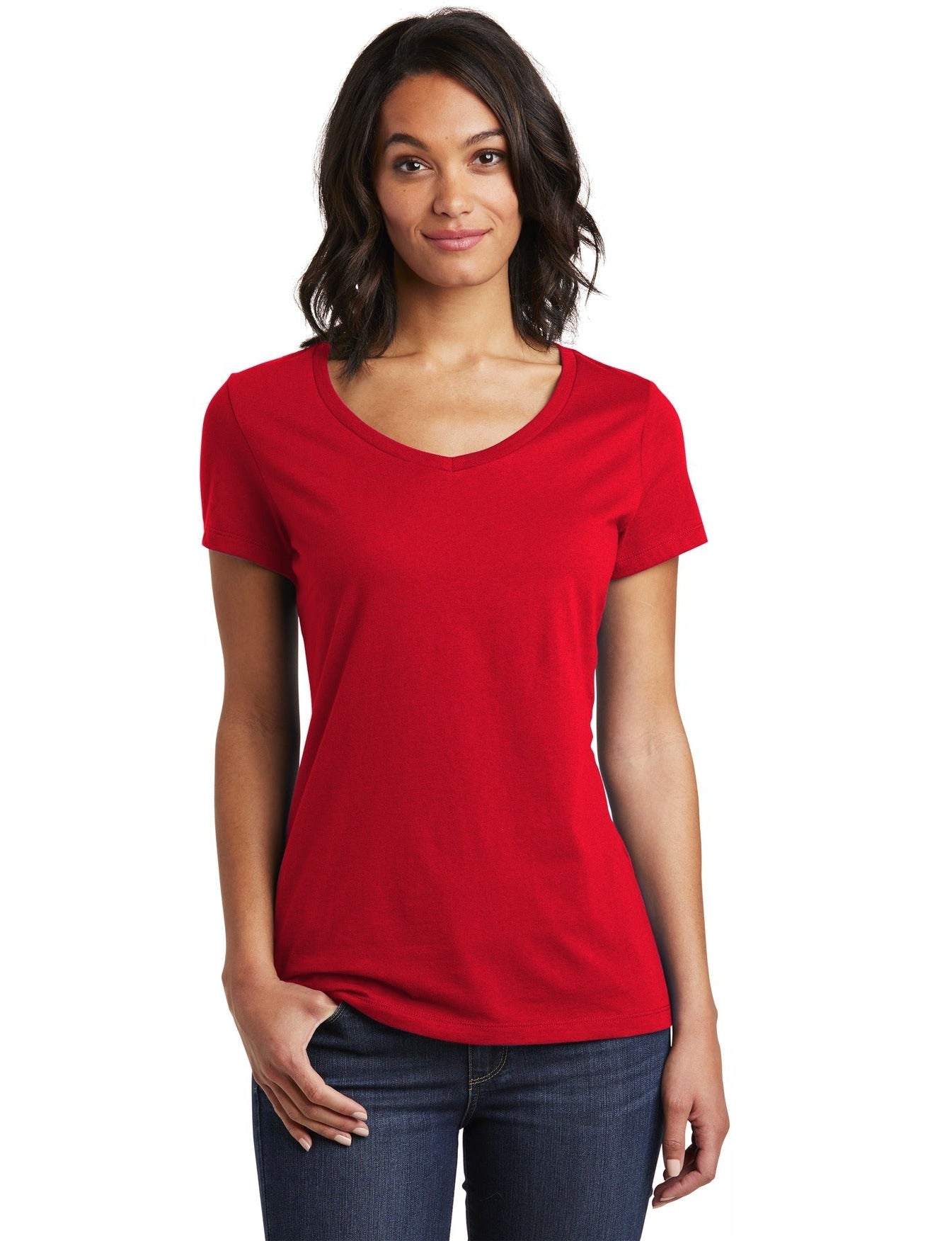 no-logo District Ladies Very Important Tee V-Neck-Regular-District-Thread Logic