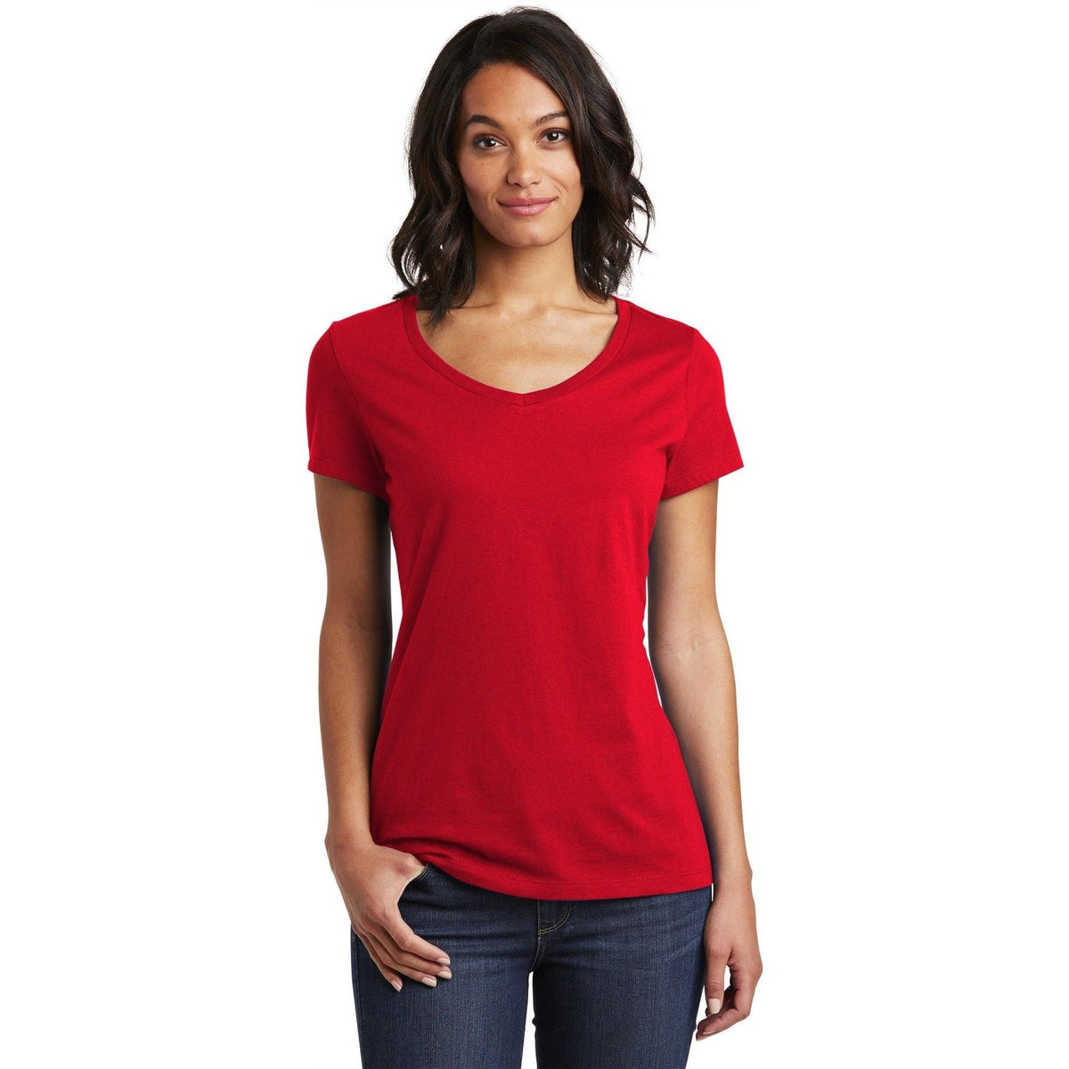 no-logo District Ladies Very Important Tee V-Neck-Regular-District-Thread Logic