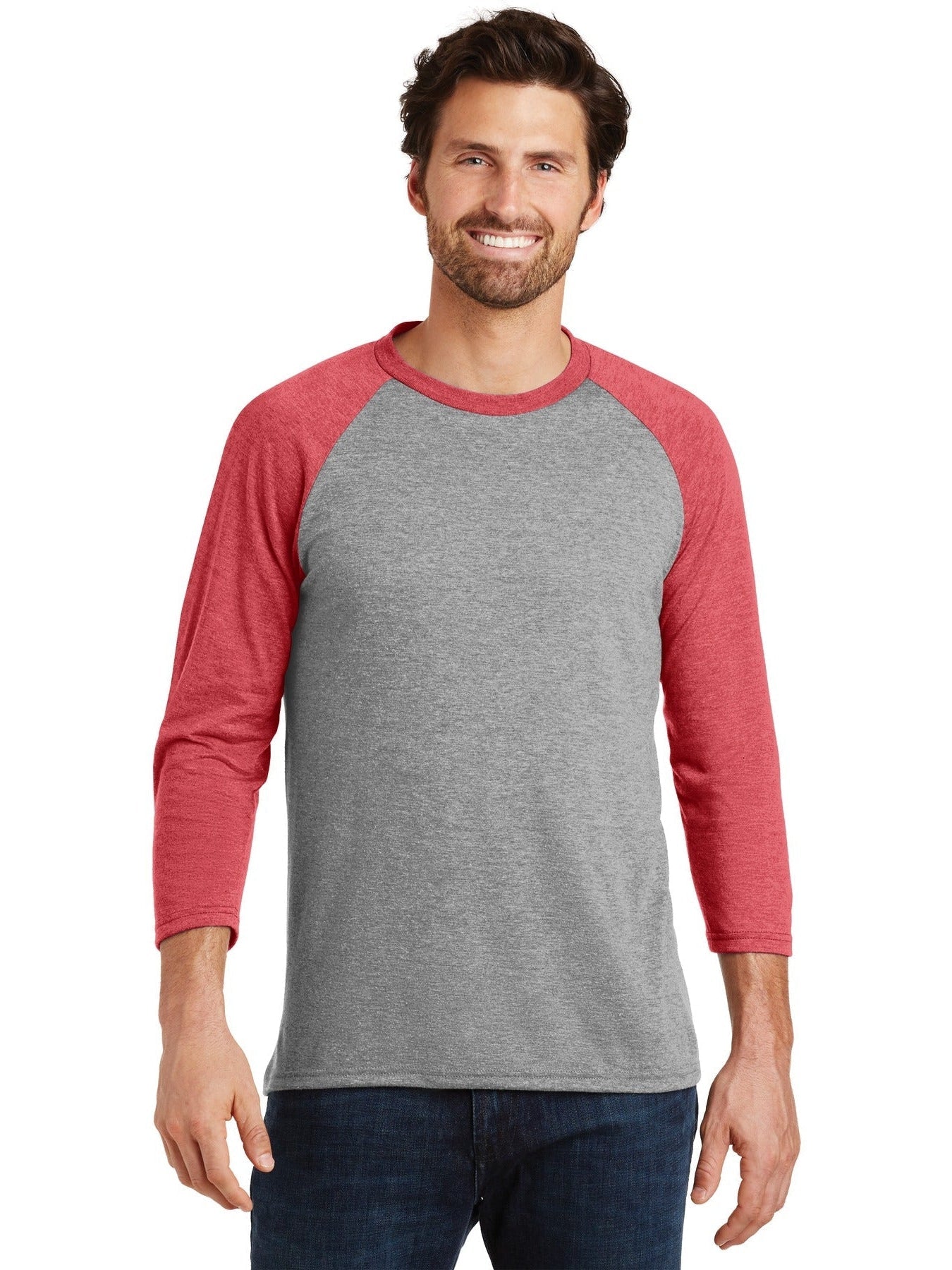 no-logo District Perfect Tri 3/4-Sleeve Raglan-Regular-District-Thread Logic