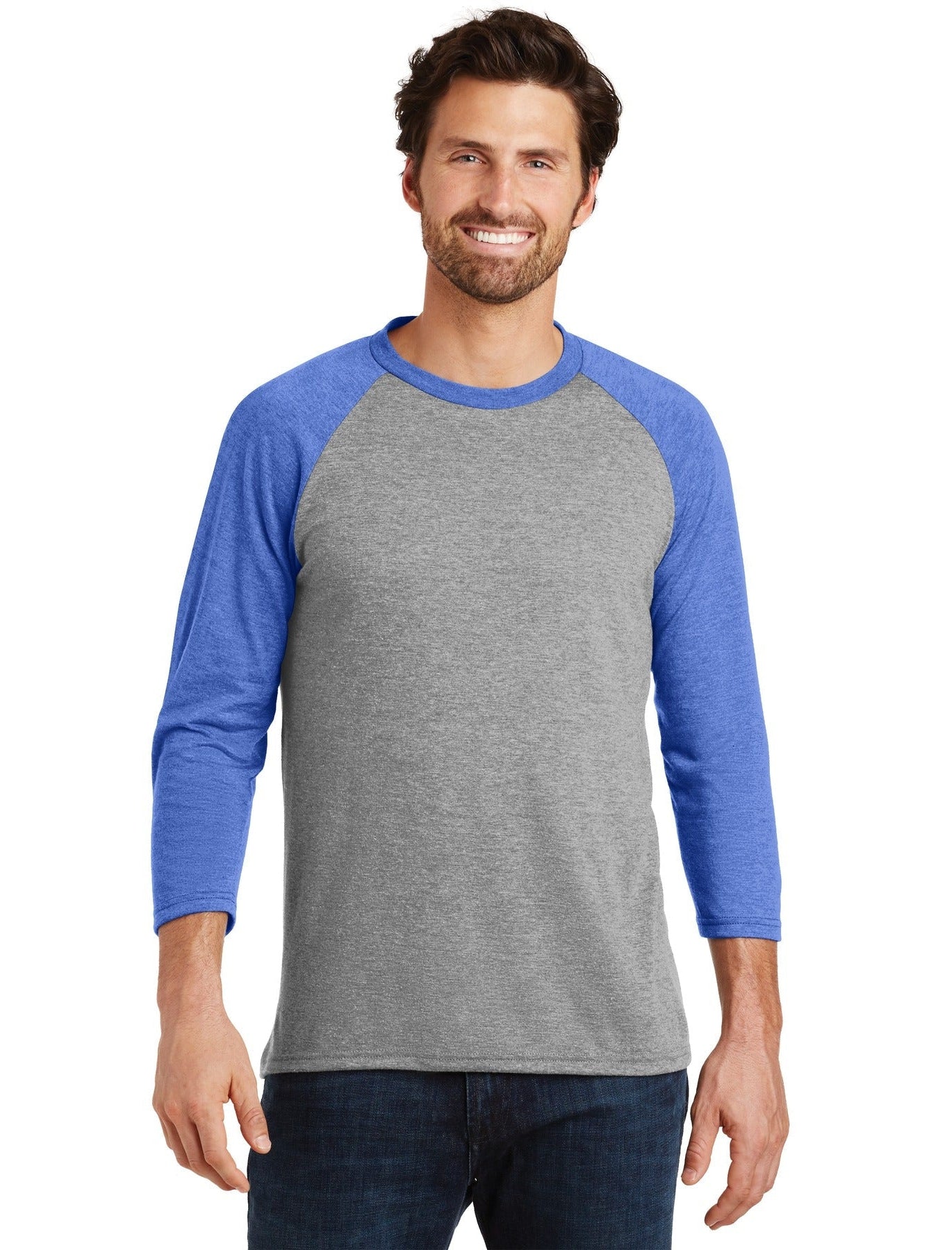 no-logo District Perfect Tri 3/4-Sleeve Raglan-Regular-District-Thread Logic