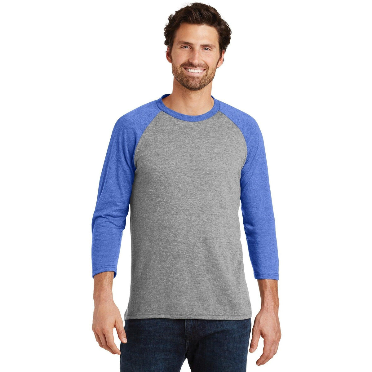 no-logo District Perfect Tri 3/4-Sleeve Raglan-Regular-District-Thread Logic