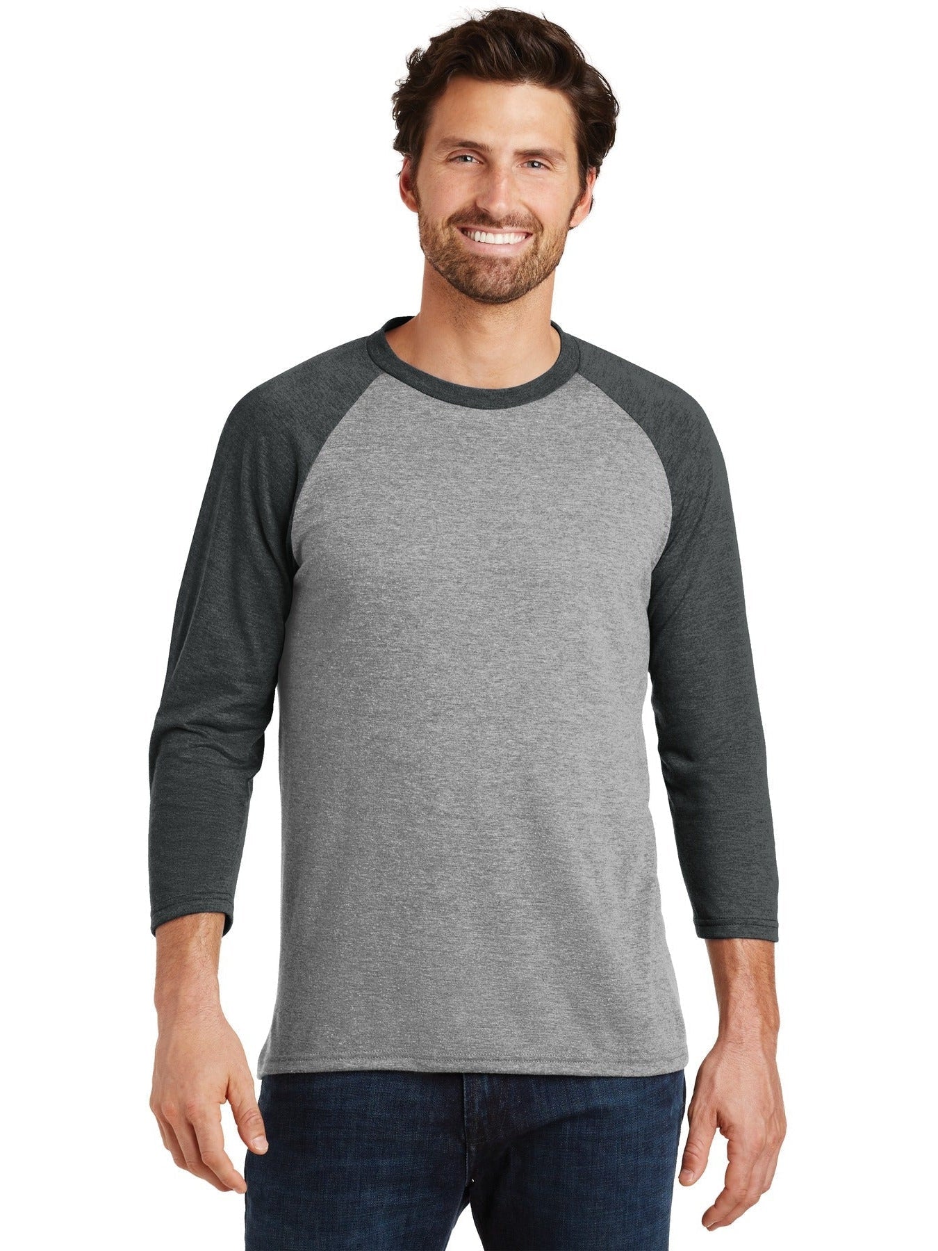 no-logo District Perfect Tri 3/4-Sleeve Raglan-Regular-District-Thread Logic