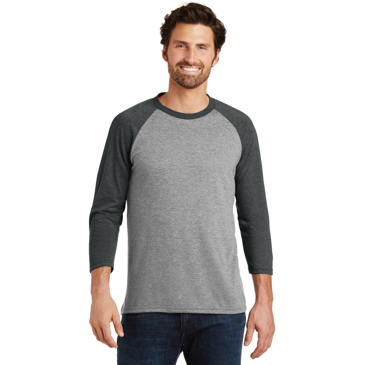 no-logo District Perfect Tri 3/4-Sleeve Raglan-Regular-District-Thread Logic