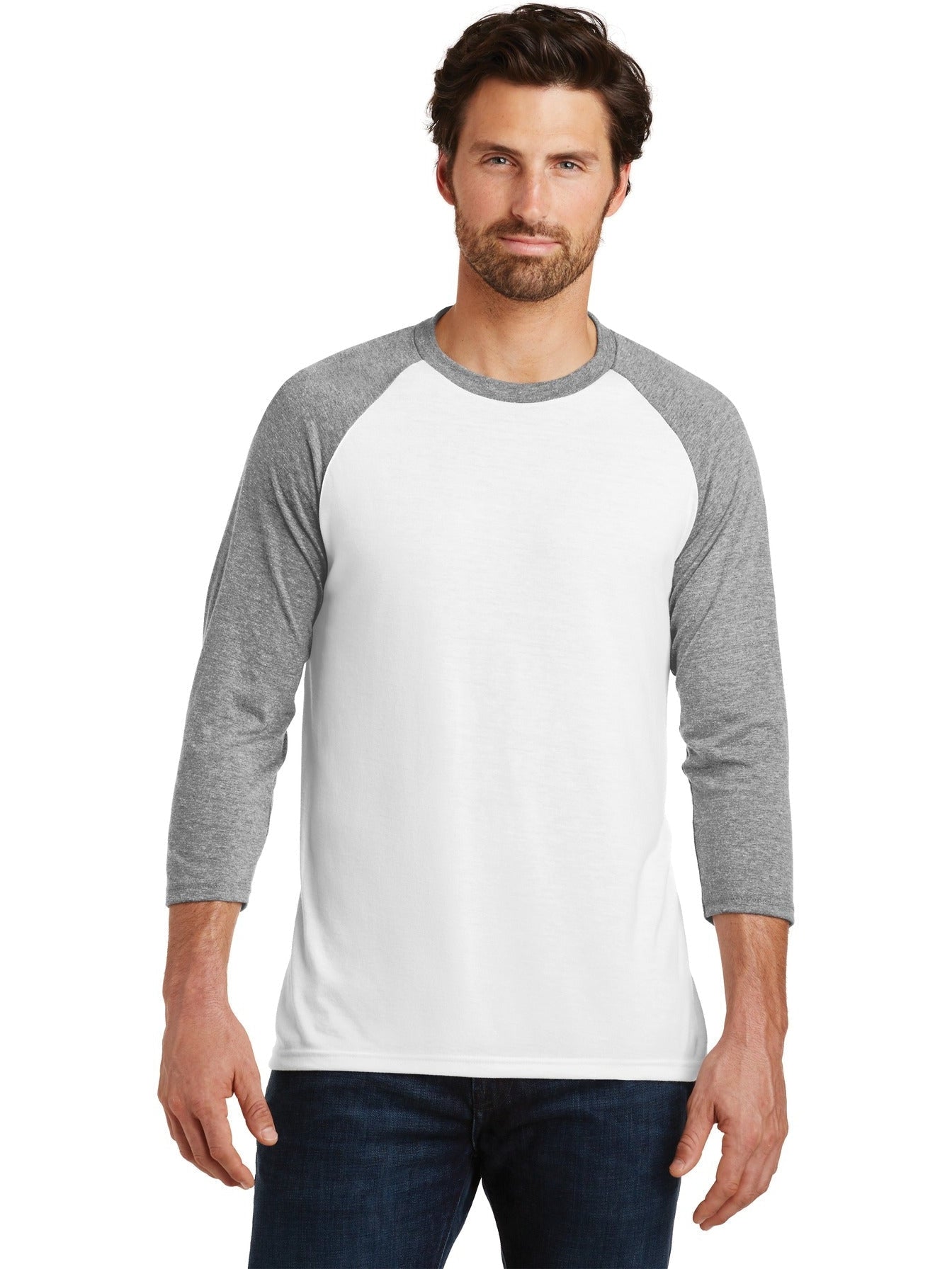 no-logo District Perfect Tri 3/4-Sleeve Raglan-Regular-District-Thread Logic