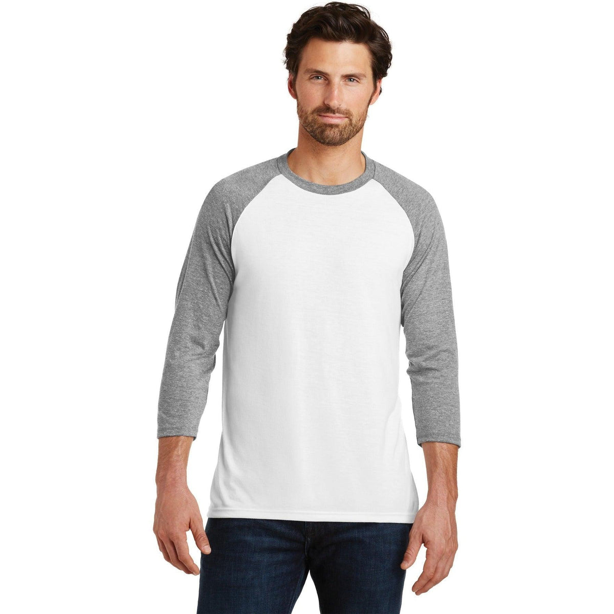 no-logo District Perfect Tri 3/4-Sleeve Raglan-Regular-District-Thread Logic
