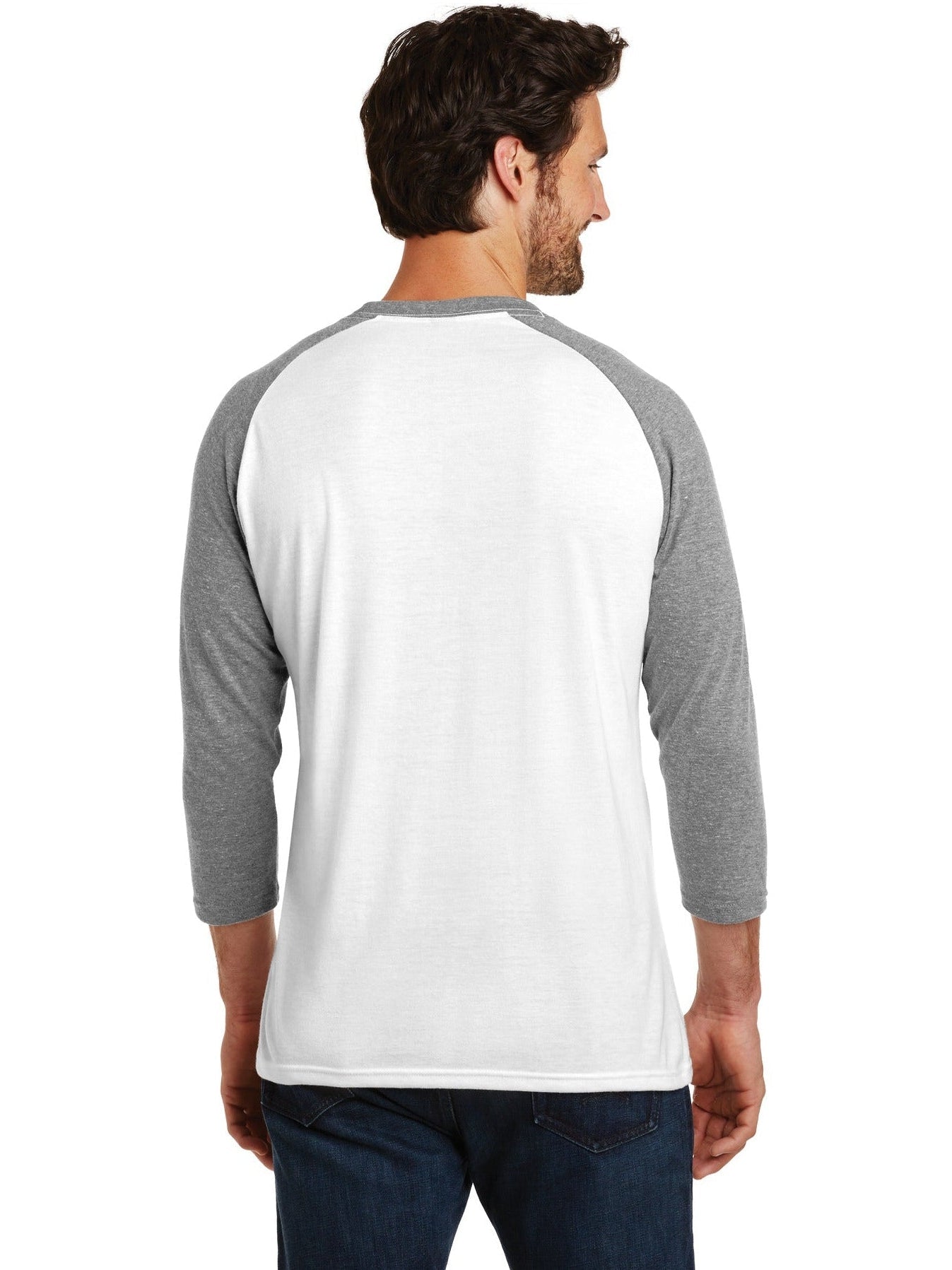 no-logo District Perfect Tri 3/4-Sleeve Raglan-Regular-District-Thread Logic