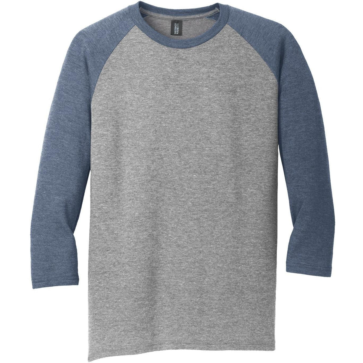 no-logo District Perfect Tri 3/4-Sleeve Raglan-Regular-District-Navy Frost/Grey Frost-S-Thread Logic