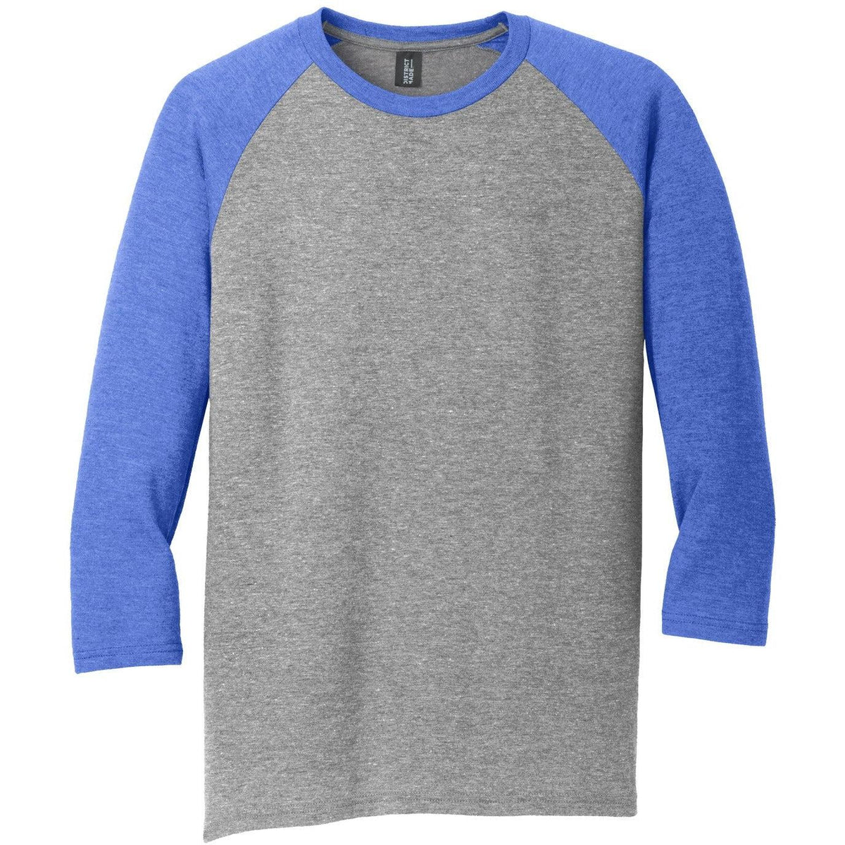 no-logo District Perfect Tri 3/4-Sleeve Raglan-Regular-District-Royal Frost/Grey Frost-S-Thread Logic