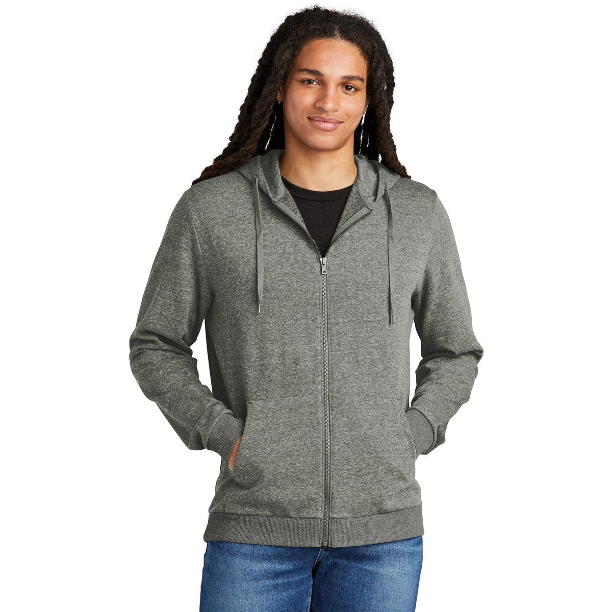 no-logo District Perfect Tri Fleece Full-Zip Hoodie-Regular-District-Thread Logic