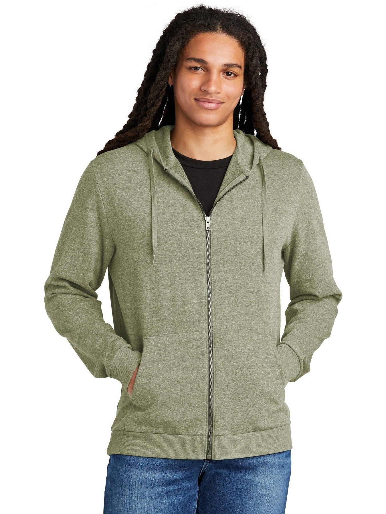no-logo District Perfect Tri Fleece Full-Zip Hoodie-Regular-District-Thread Logic