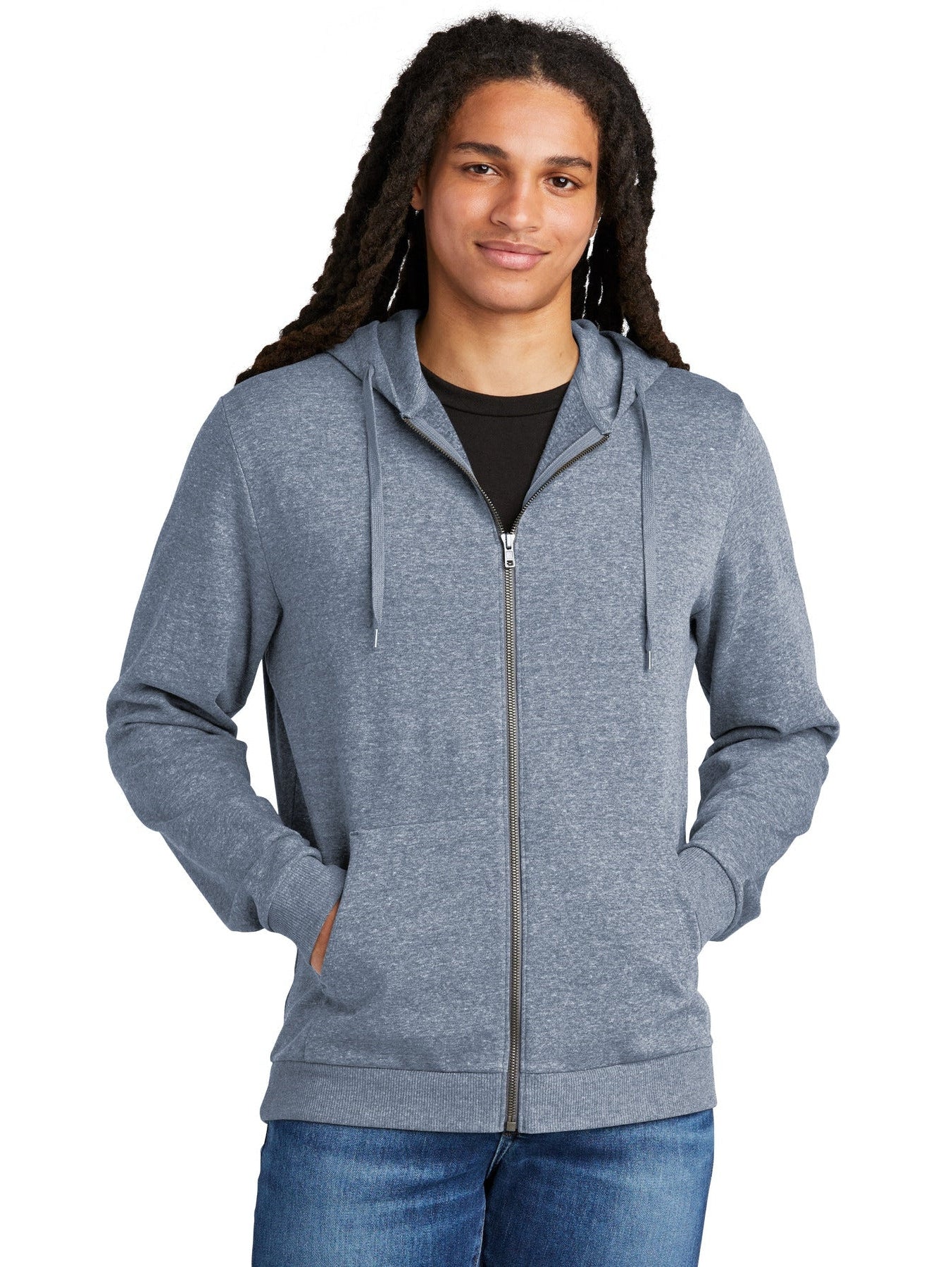 no-logo District Perfect Tri Fleece Full-Zip Hoodie-Regular-District-Thread Logic
