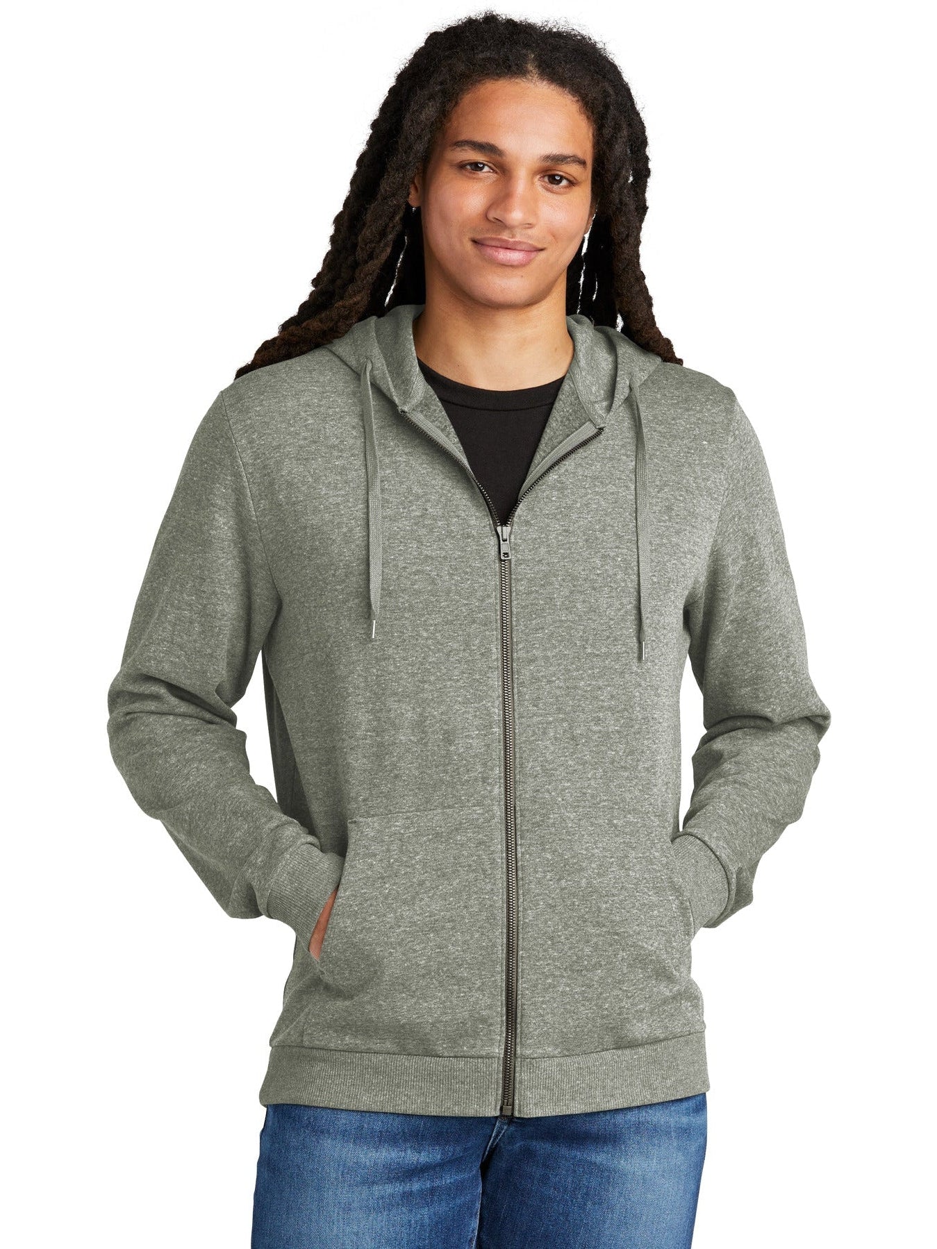 no-logo District Perfect Tri Fleece Full-Zip Hoodie-Regular-District-Thread Logic