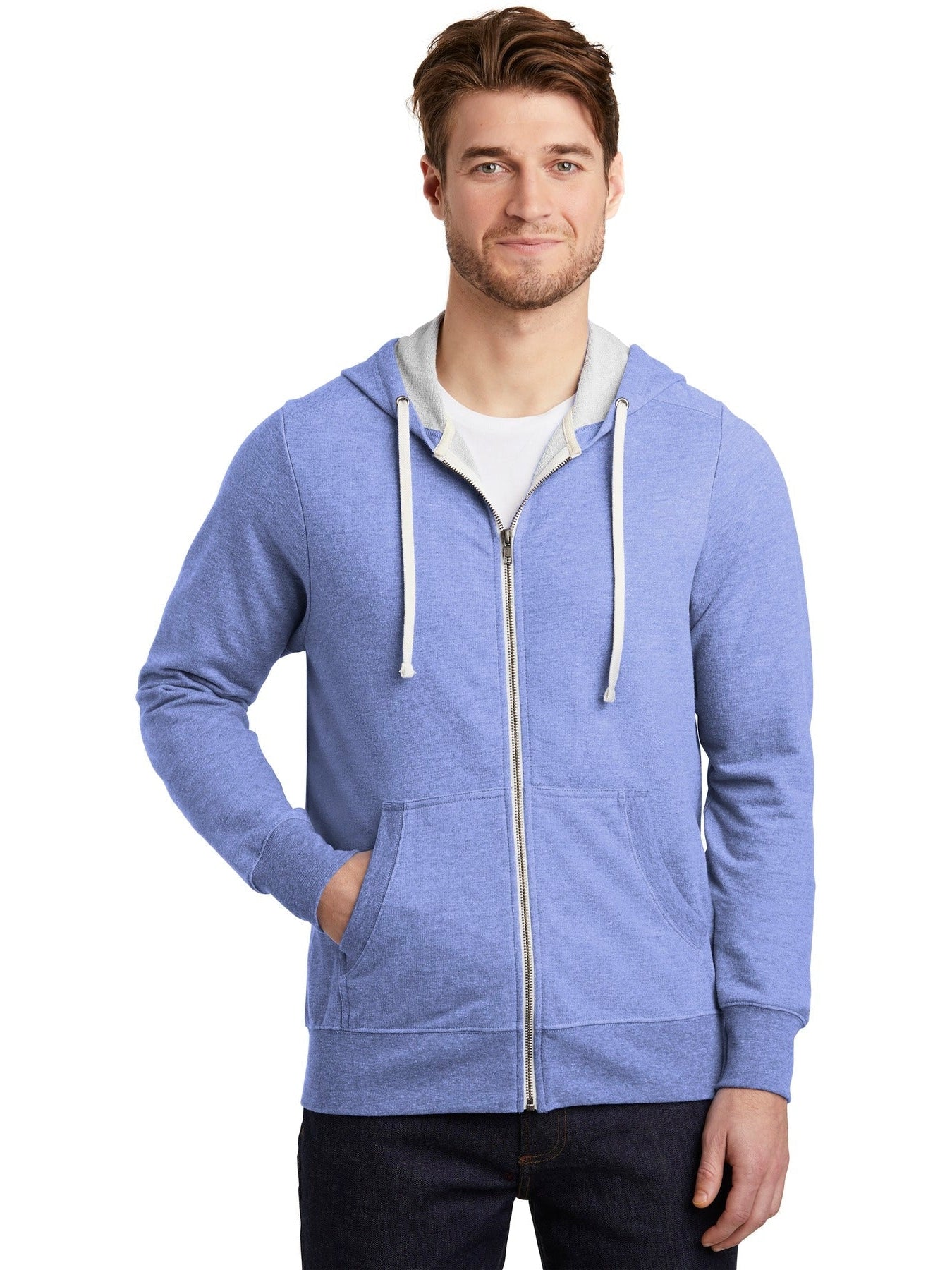 no-logo District Perfect Tri French Terry Full-Zip Hoodie-Regular-District-Thread Logic