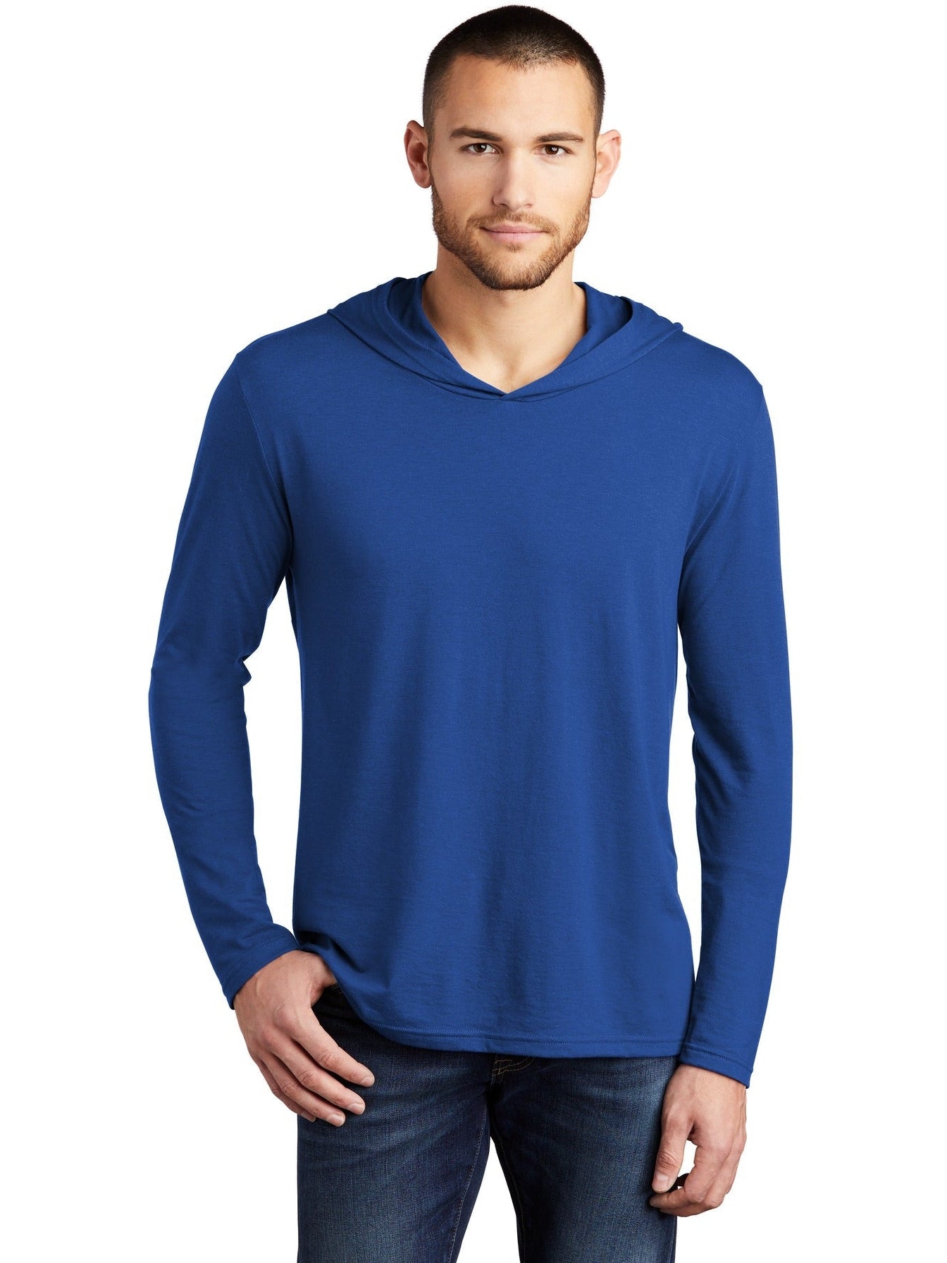 no-logo District Perfect Tri Long Sleeve Hoodie-Regular-District-Thread Logic