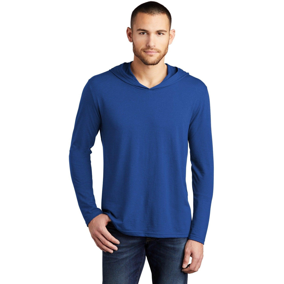 no-logo District Perfect Tri Long Sleeve Hoodie-Regular-District-Thread Logic