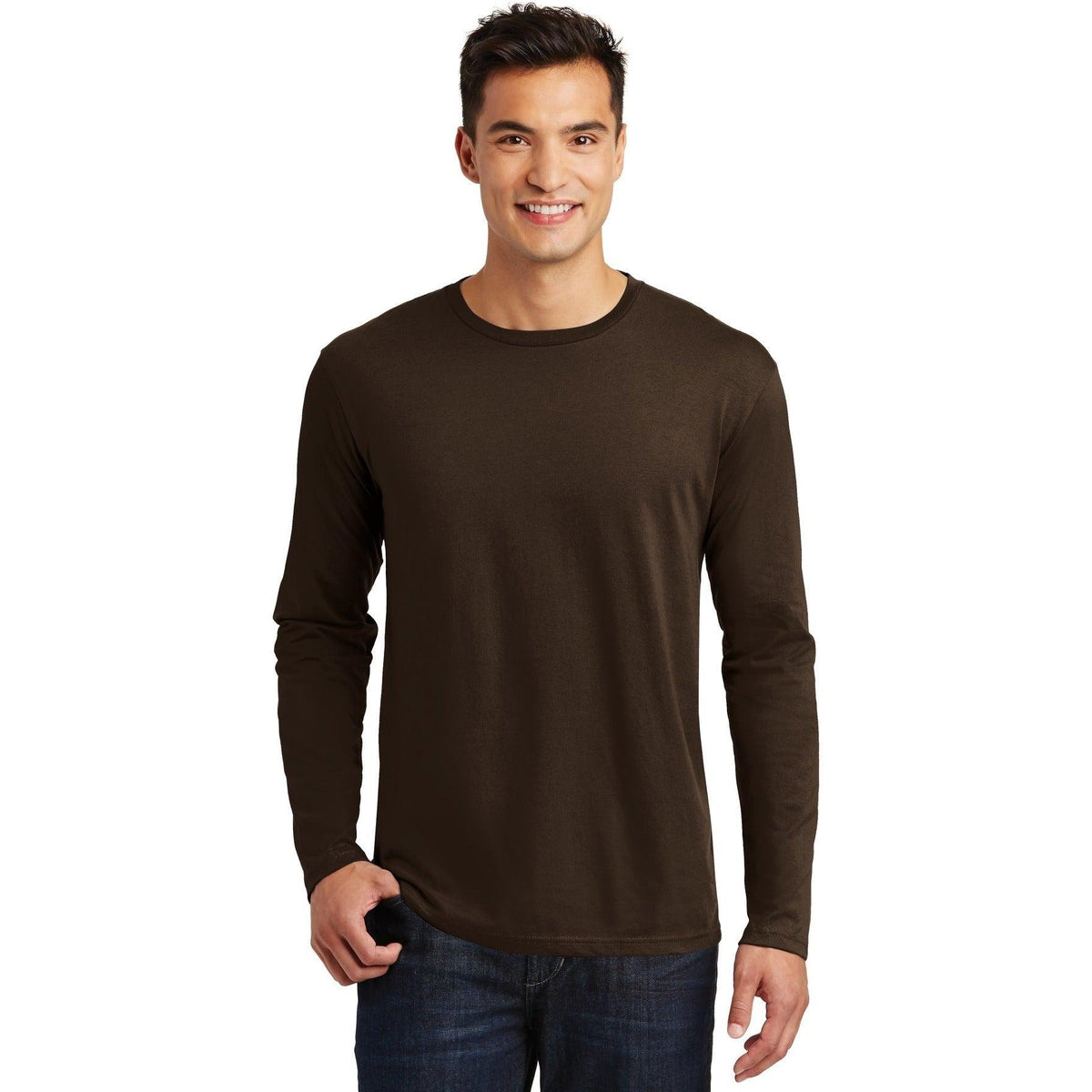 no-logo District Perfect Weight Long Sleeve Tee-Regular-District-Thread Logic