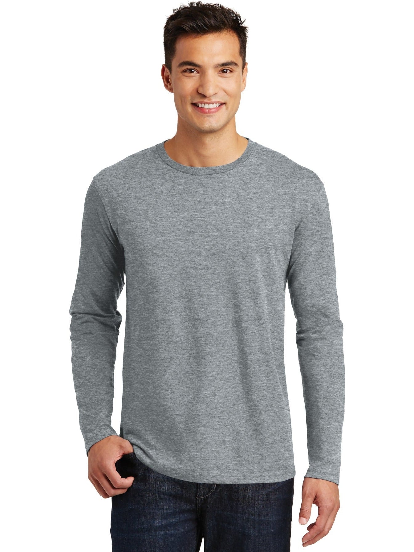 no-logo District Perfect Weight Long Sleeve Tee-Regular-District-Thread Logic