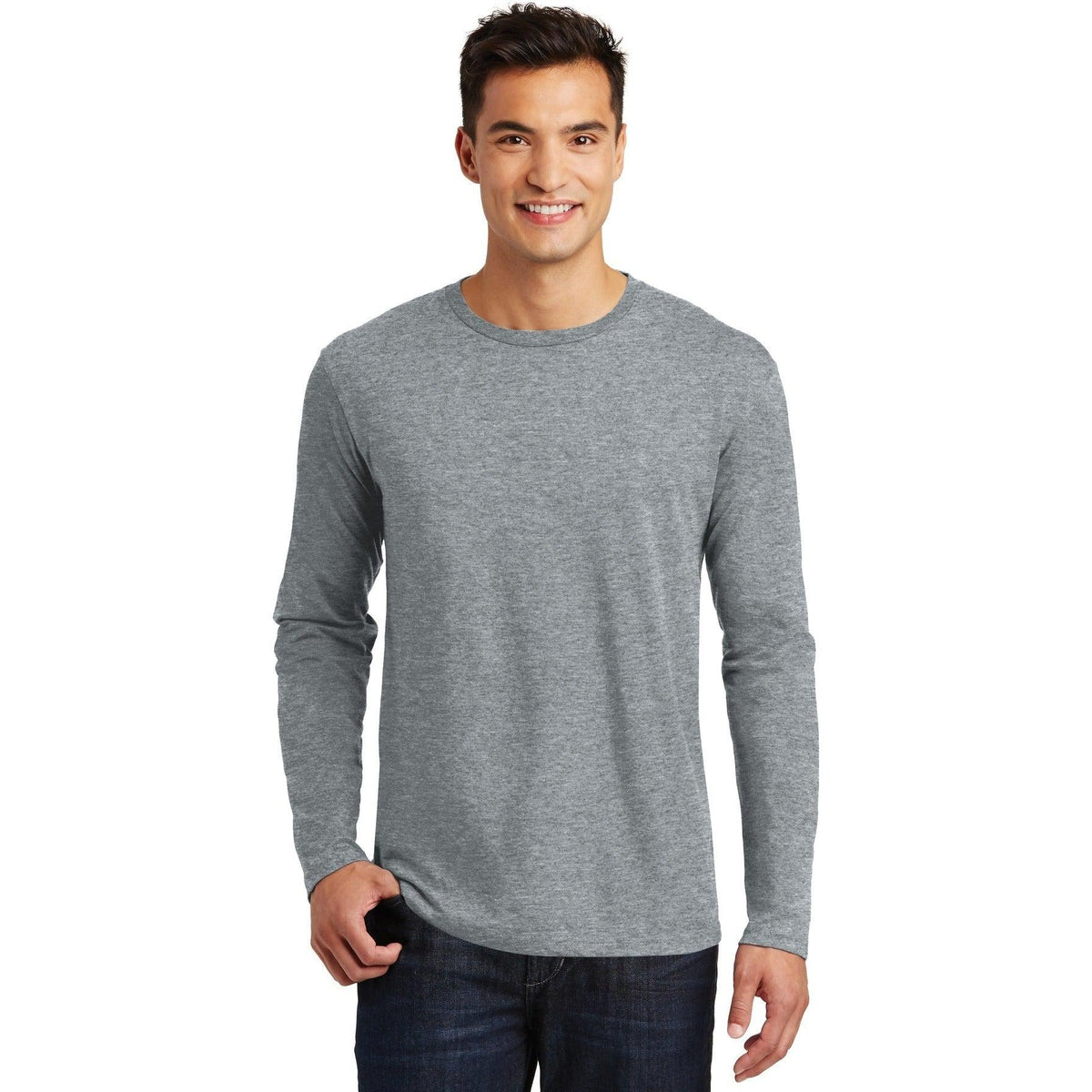 no-logo District Perfect Weight Long Sleeve Tee-Regular-District-Thread Logic