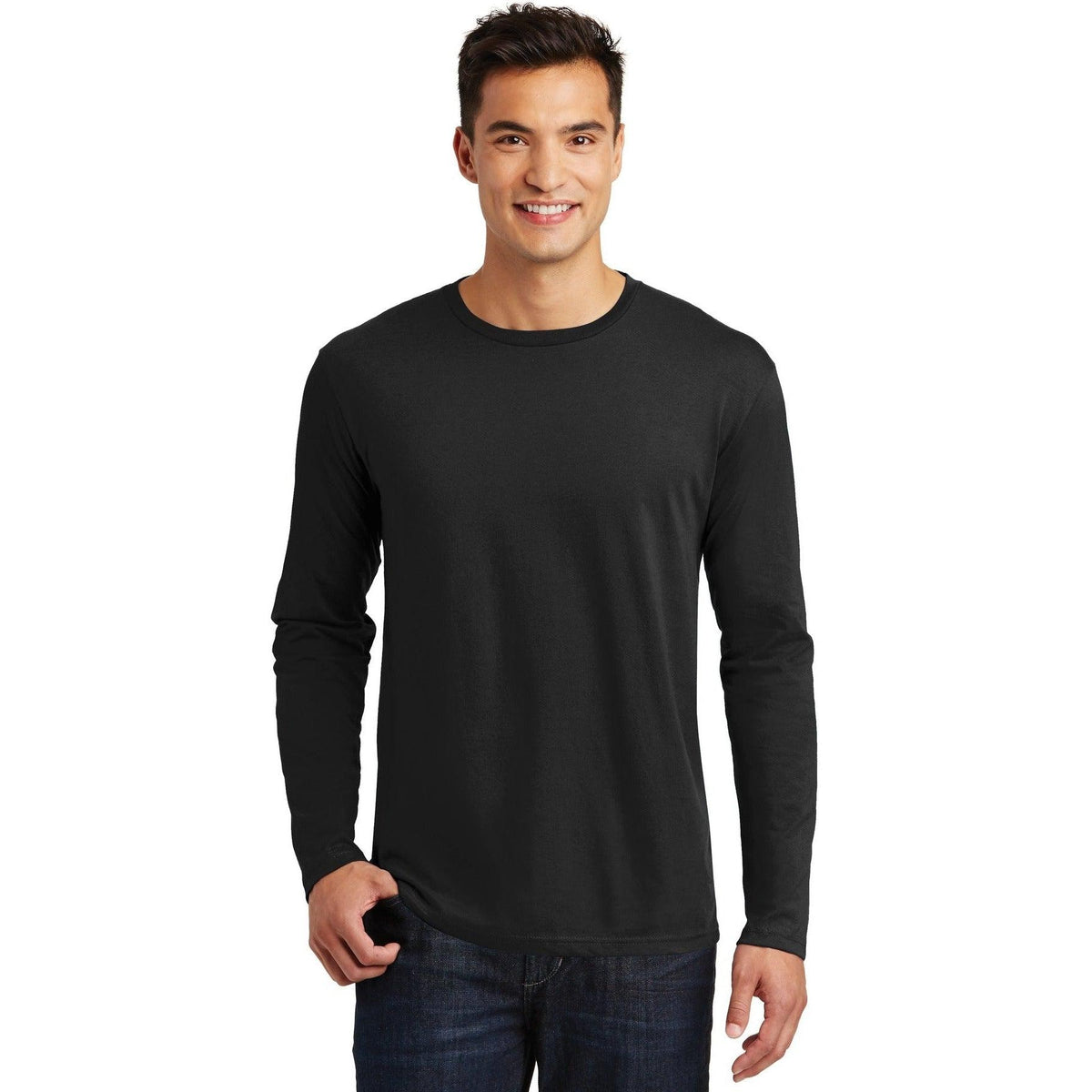 no-logo District Perfect Weight Long Sleeve Tee-Regular-District-Thread Logic