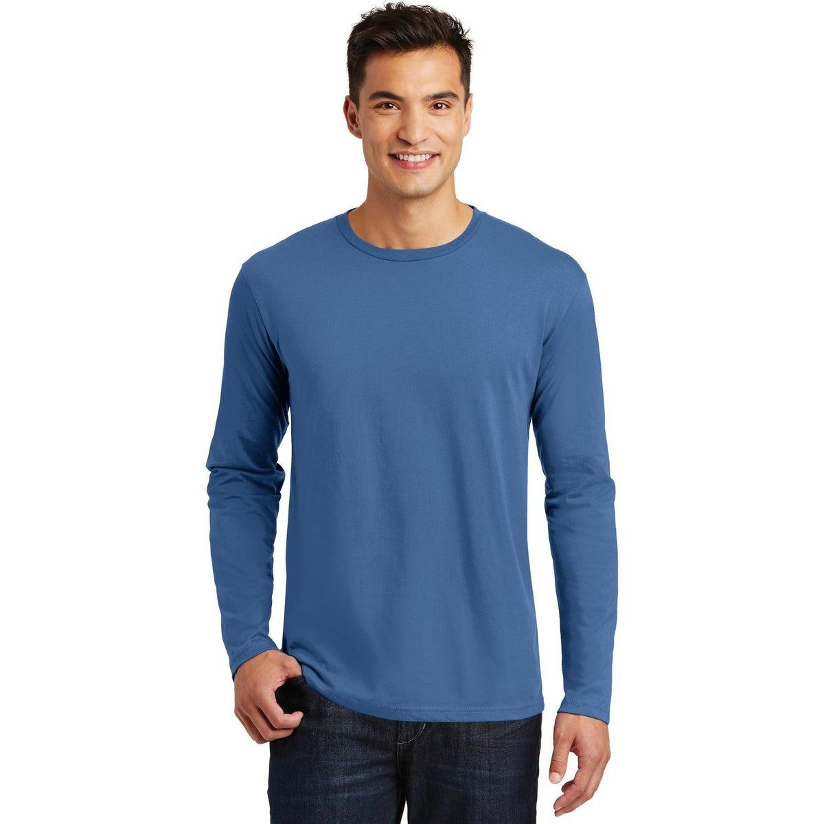 no-logo District Perfect Weight Long Sleeve Tee-Regular-District-Thread Logic