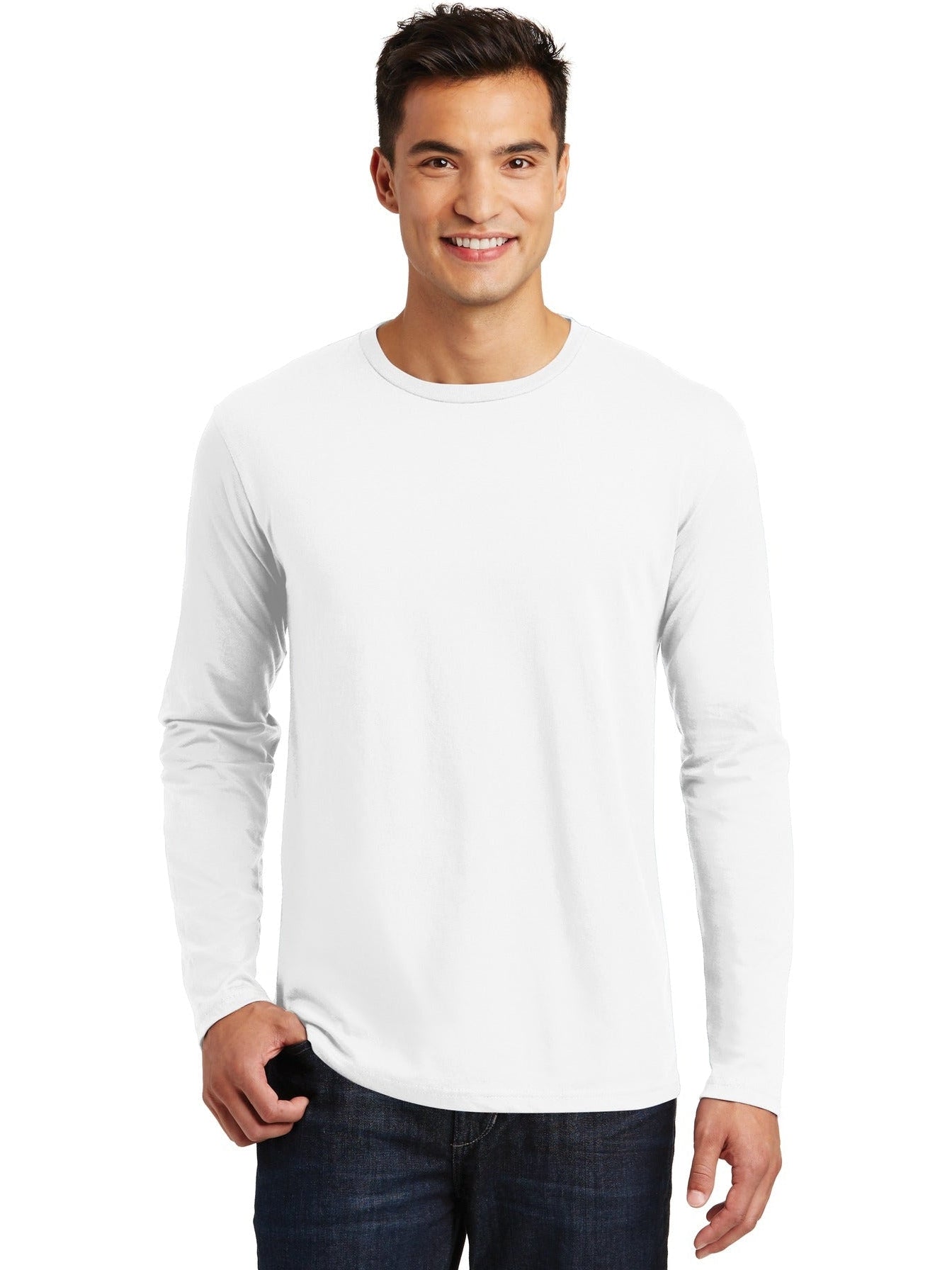 no-logo District Perfect Weight Long Sleeve Tee-Regular-District-Thread Logic