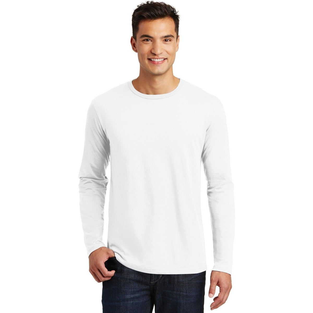 no-logo District Perfect Weight Long Sleeve Tee-Regular-District-Thread Logic