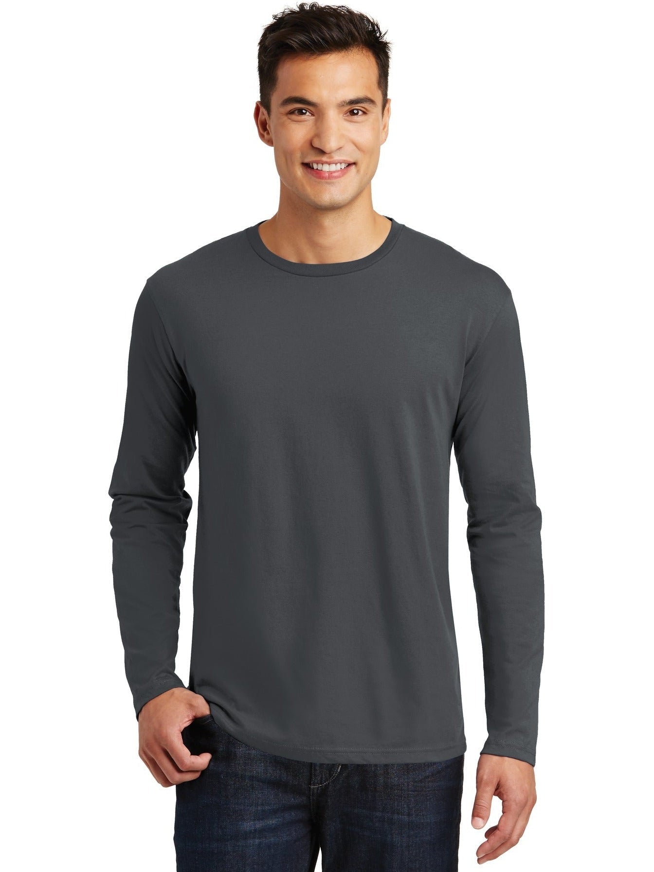 no-logo District Perfect Weight Long Sleeve Tee-Regular-District-Thread Logic