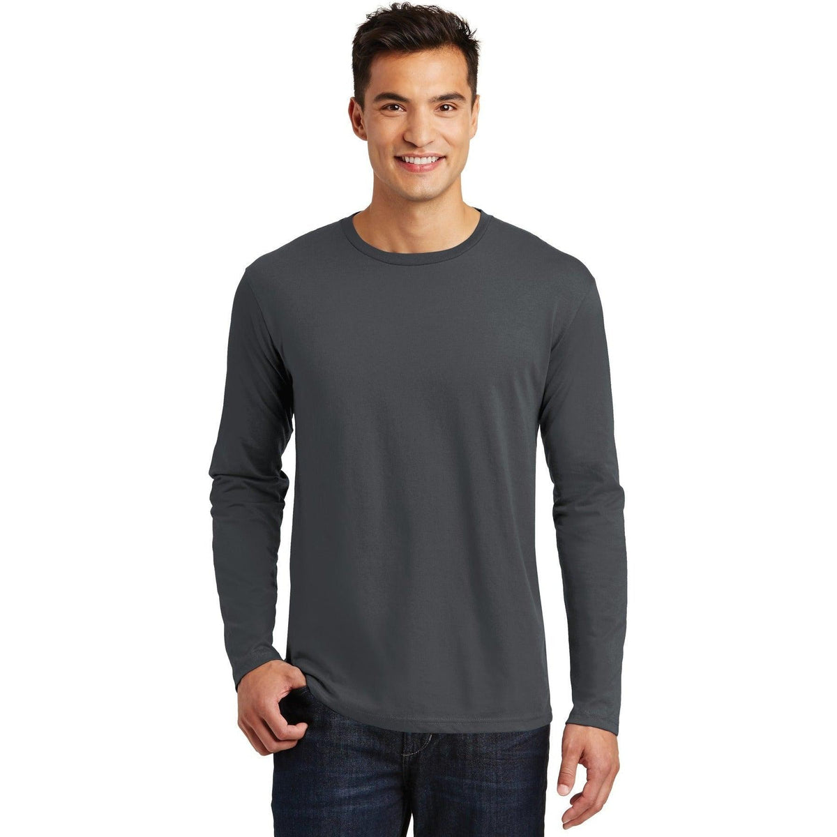 no-logo District Perfect Weight Long Sleeve Tee-Regular-District-Thread Logic