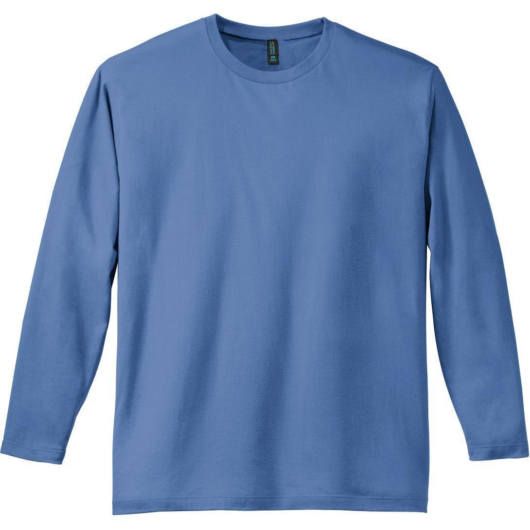 no-logo District Perfect Weight Long Sleeve Tee-Regular-District-Maritime Blue-S-Thread Logic