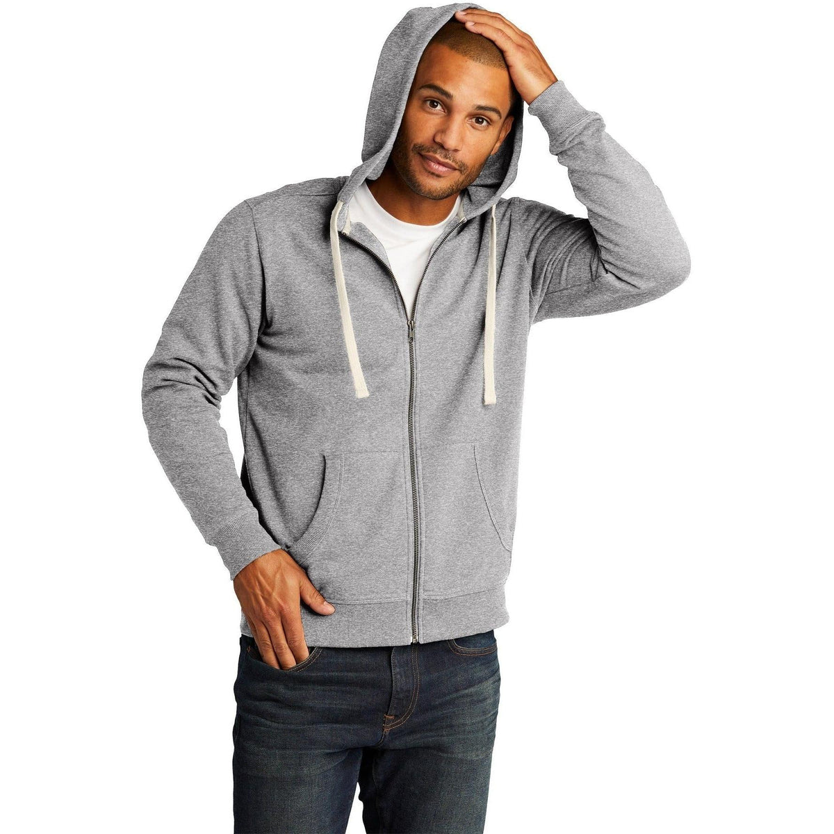 no-logo District Re-Fleece Full-Zip Hoodie-Regular-District-Thread Logic