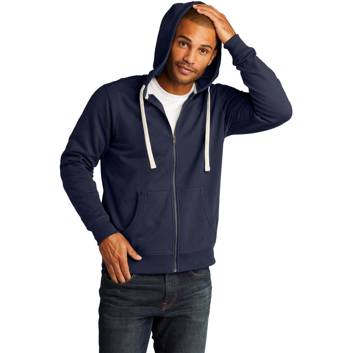 no-logo District Re-Fleece Full-Zip Hoodie-Regular-District-Thread Logic