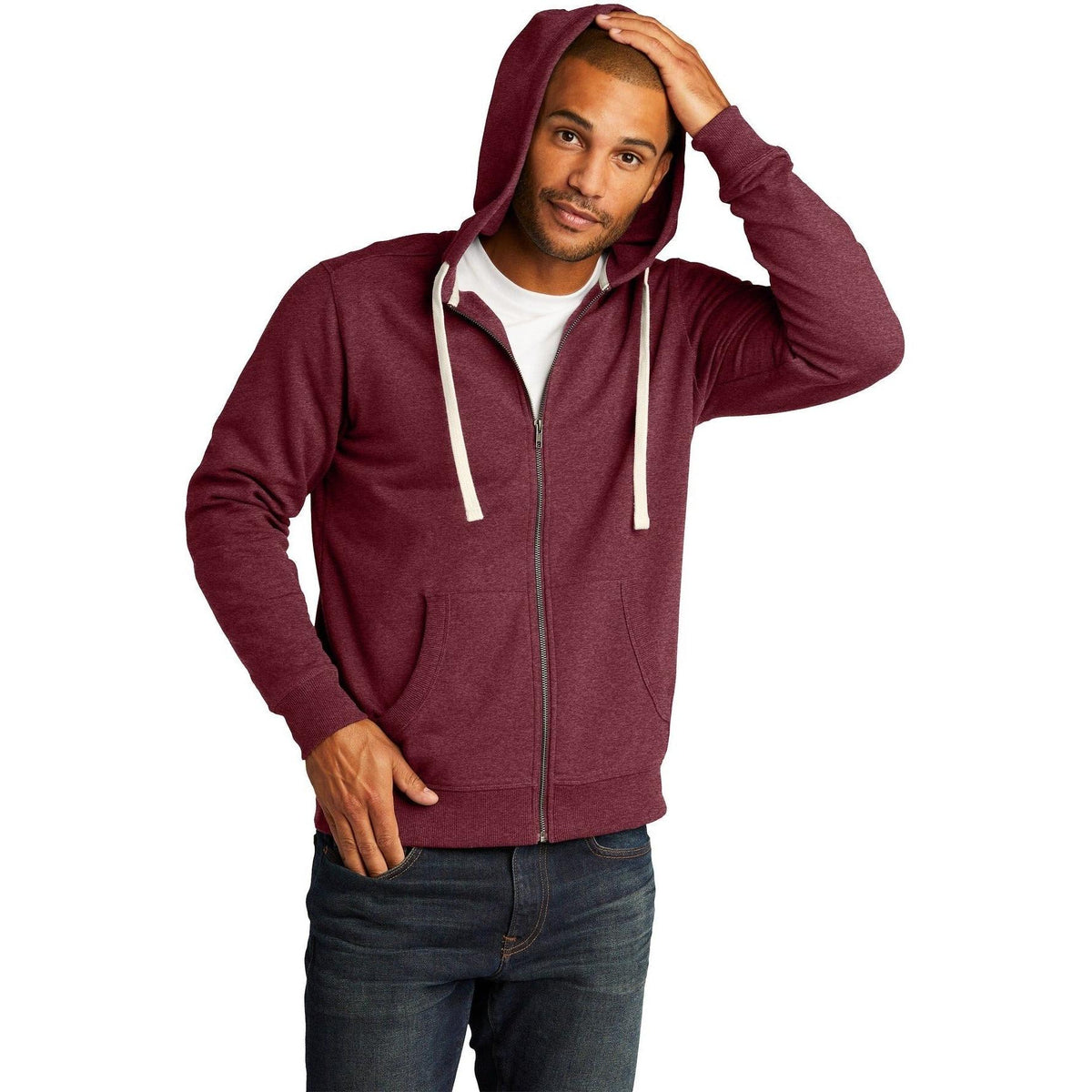 no-logo District Re-Fleece Full-Zip Hoodie-Regular-District-Thread Logic
