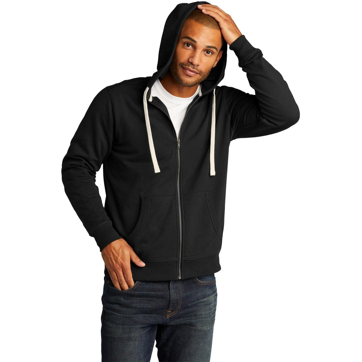 no-logo District Re-Fleece Full-Zip Hoodie-Regular-District-Thread Logic