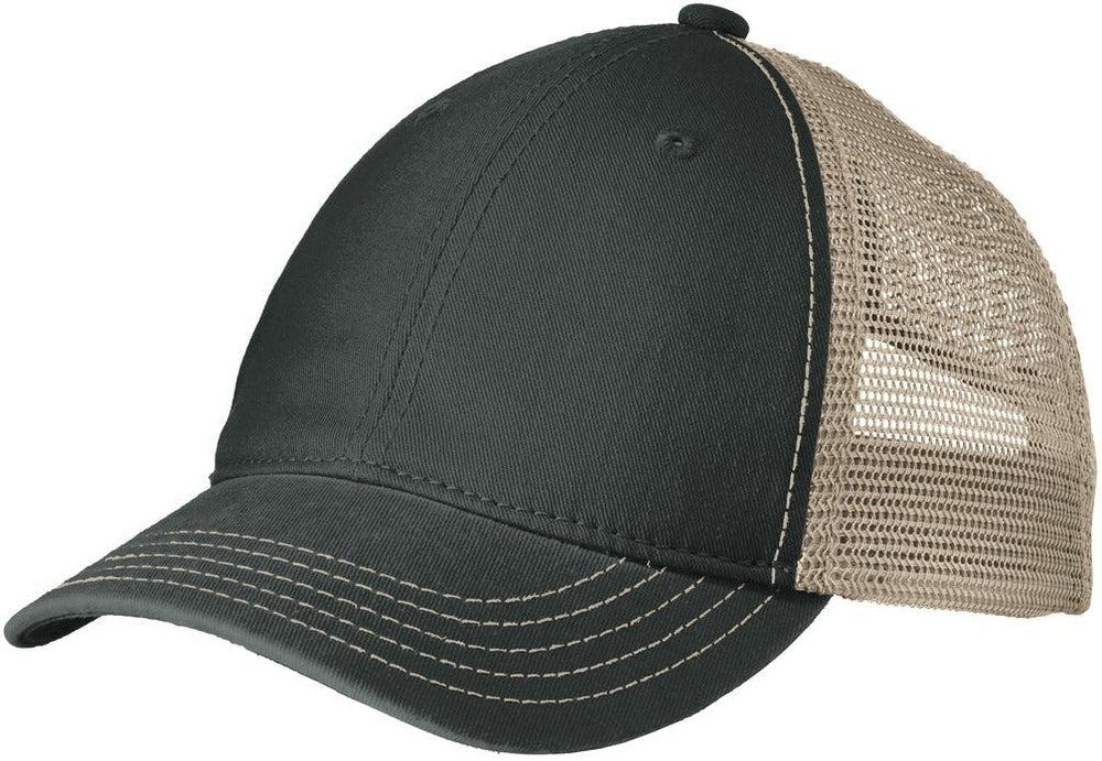 no-logo District Super Soft Mesh Back Cap-Regular-District-Black/Khaki-OSFA-Thread Logic
