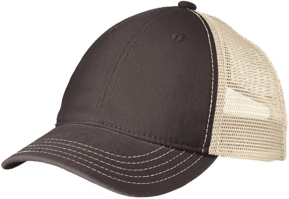 no-logo District Super Soft Mesh Back Cap-Regular-District-Chocolate Brown/Stone-OSFA-Thread Logic