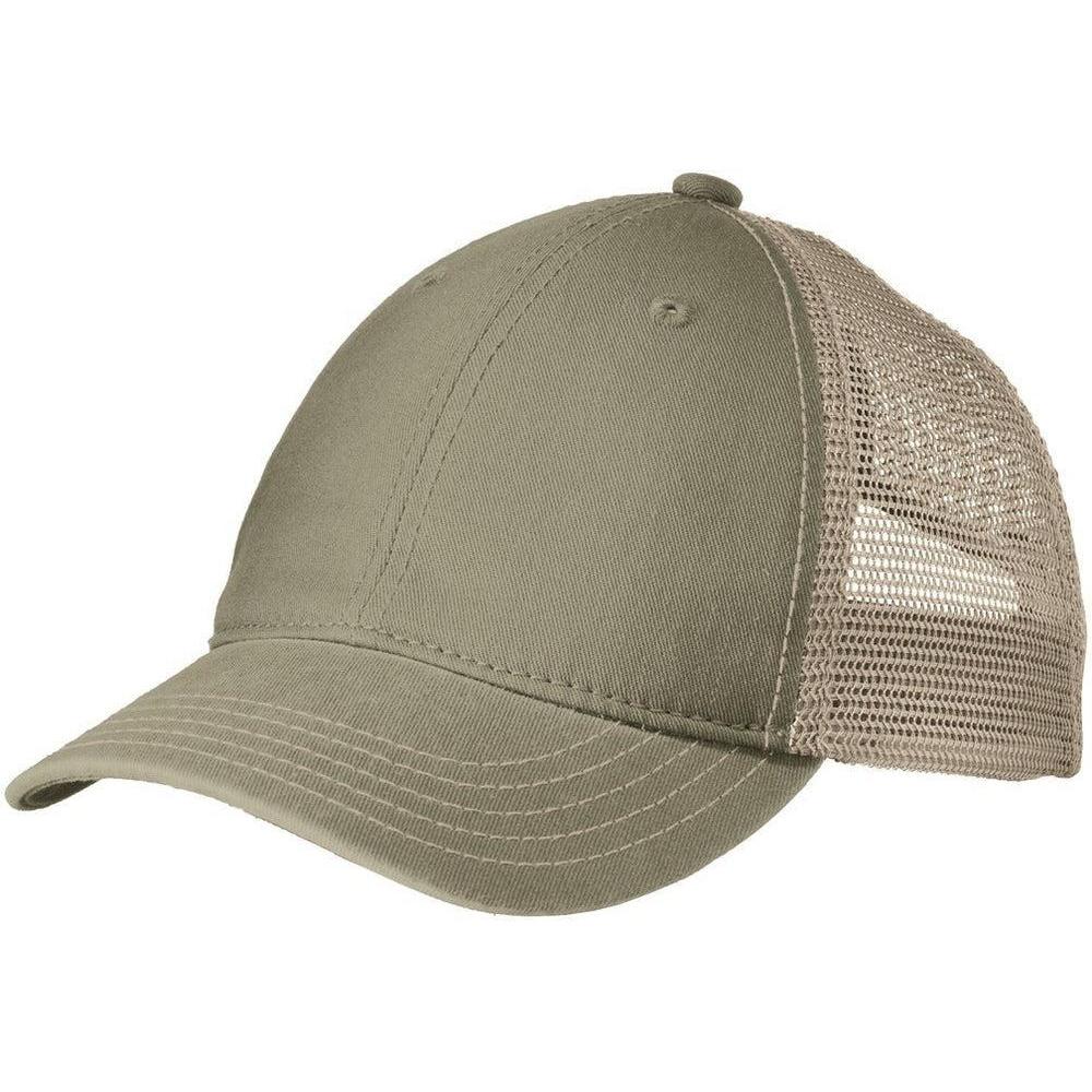 no-logo District Super Soft Mesh Back Cap-Headwear-District-Olive/Khaki-OSFA-Thread Logic