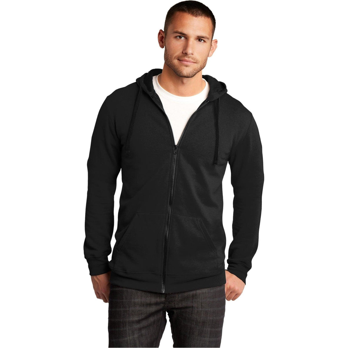 no-logo District The Concert Fleece Full-Zip Hoodie-Regular-District-Thread Logic