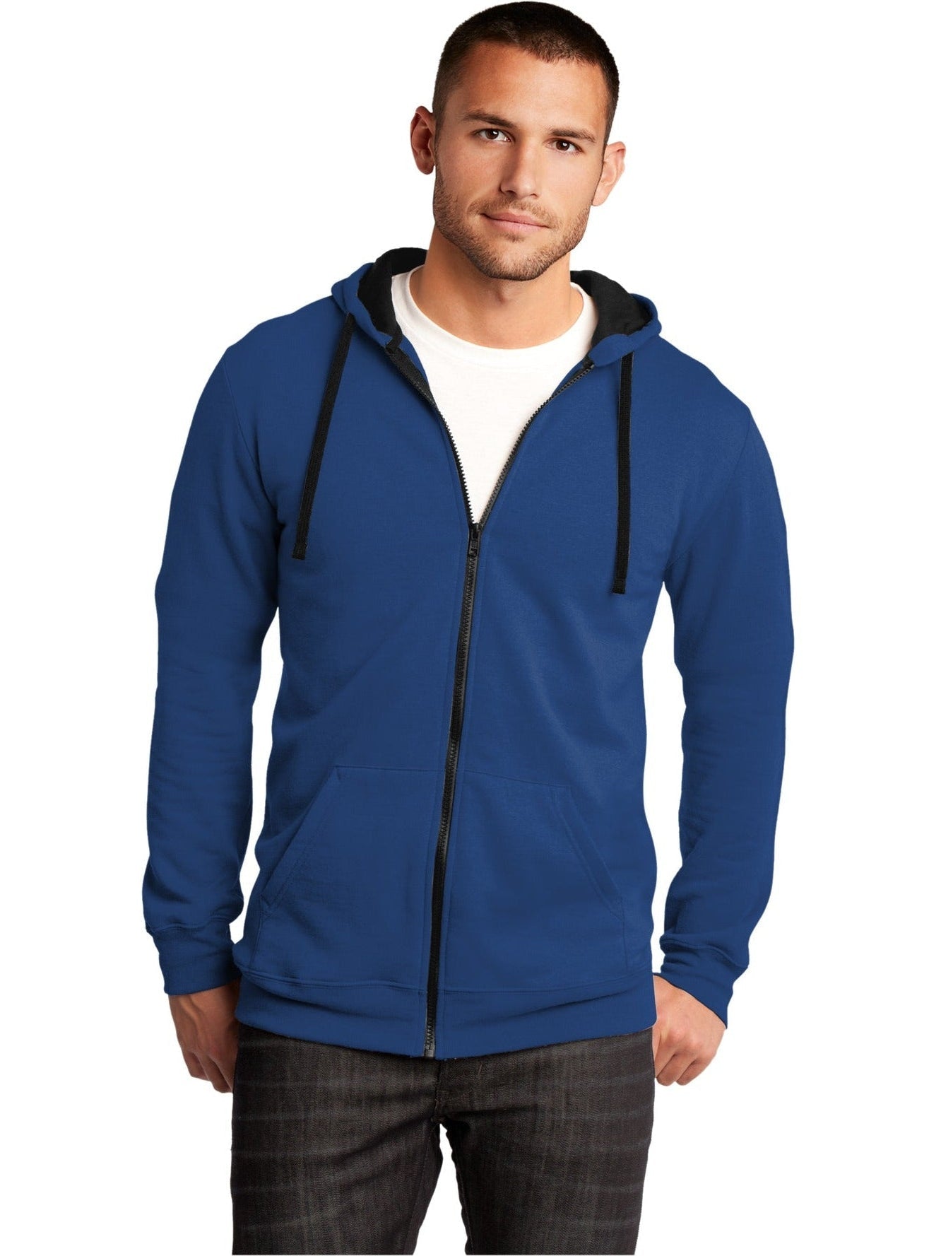 no-logo District The Concert Fleece Full-Zip Hoodie-Regular-District-Thread Logic