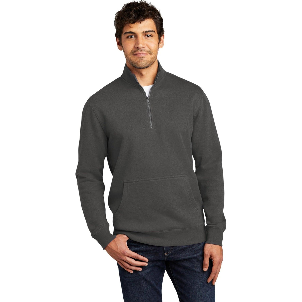no-logo District V.I.T. Fleece 1/4-Zip-Regular-District-Thread Logic