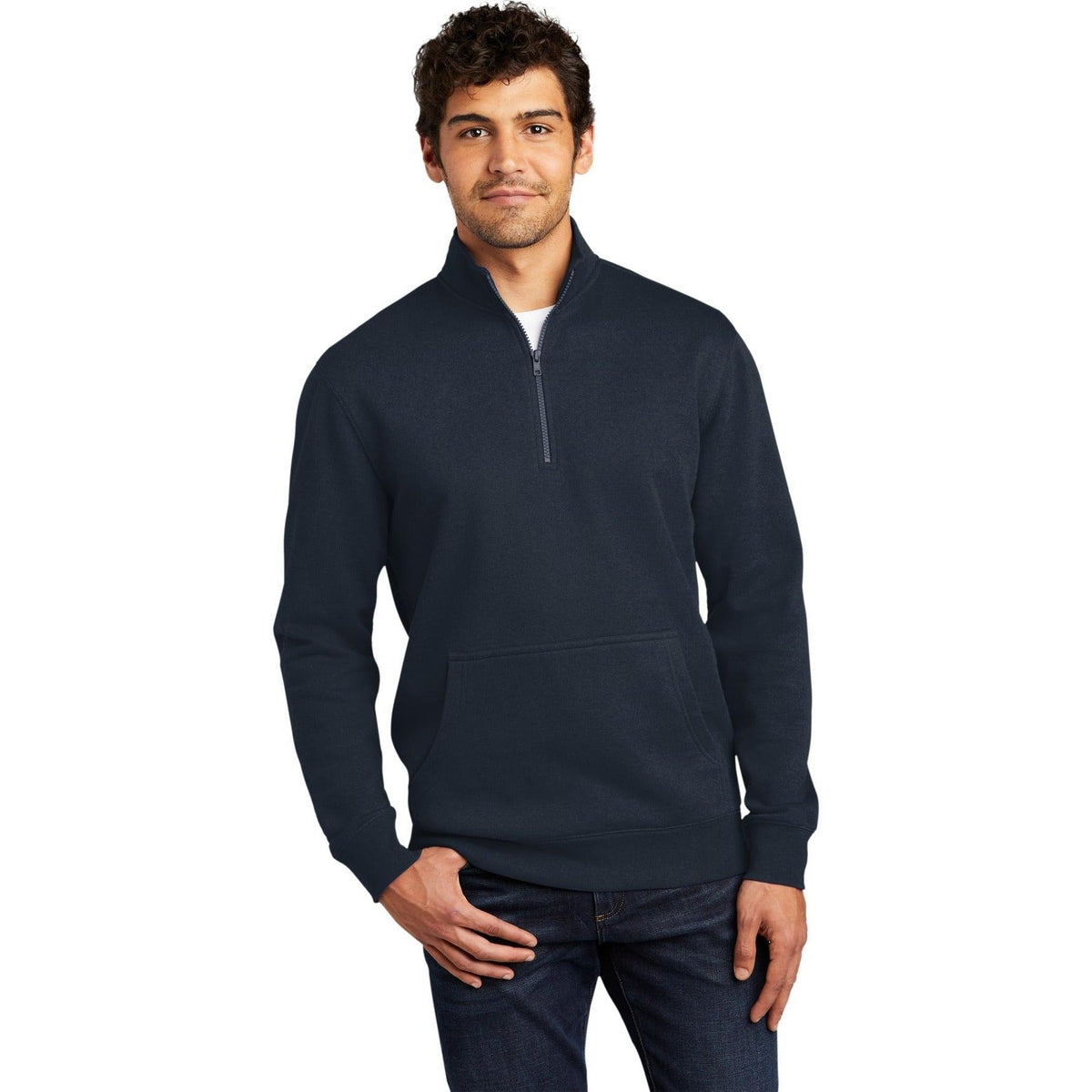 no-logo District V.I.T. Fleece 1/4-Zip-Regular-District-Thread Logic