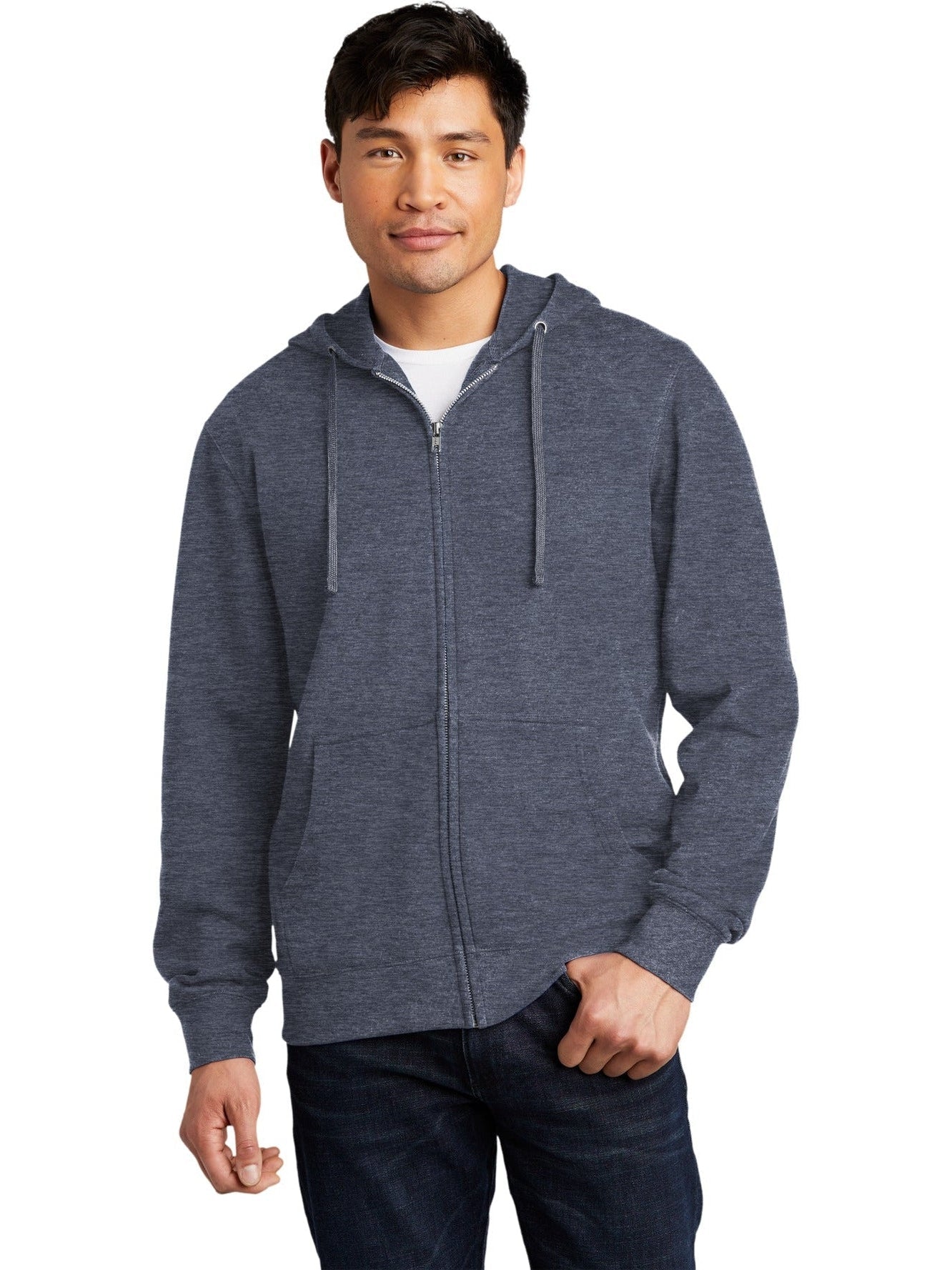 no-logo District V.I.T. Fleece Full-Zip Hoodie-Regular-District-Thread Logic
