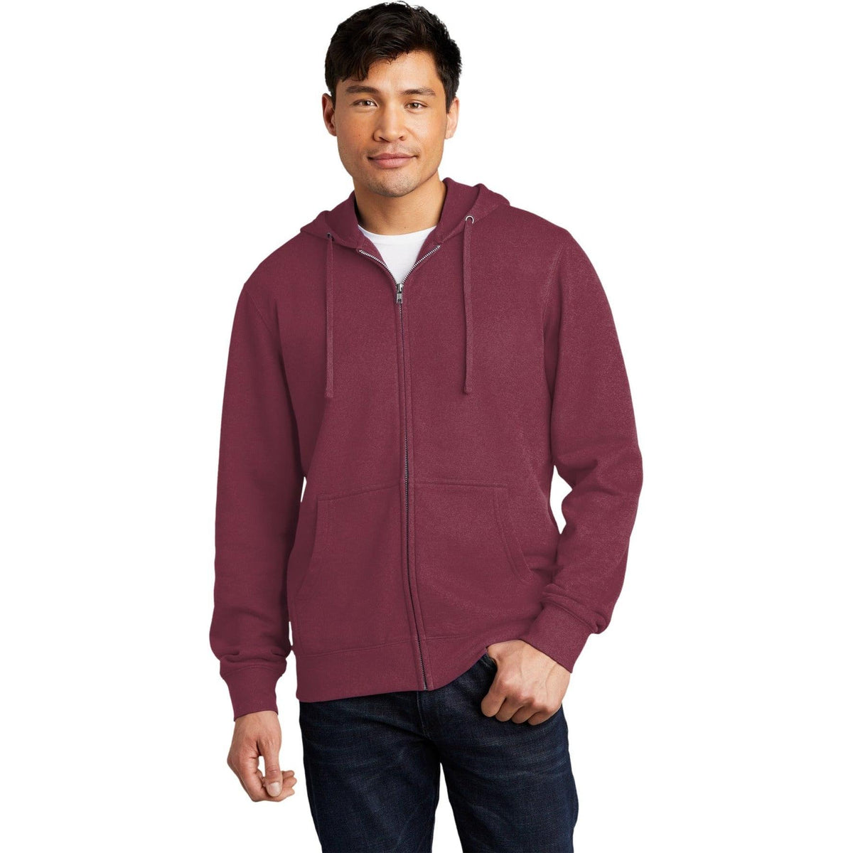 no-logo District V.I.T. Fleece Full-Zip Hoodie-Regular-District-Thread Logic